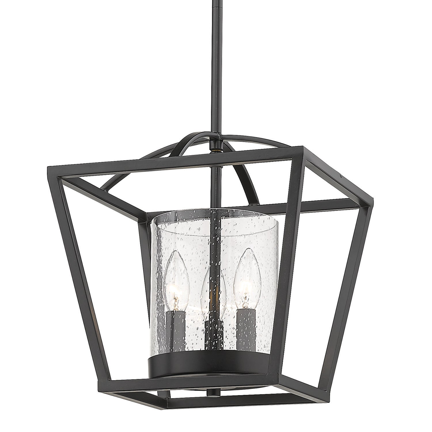 Golden Lighting Mercer 3-light Chandelier in Matte Black