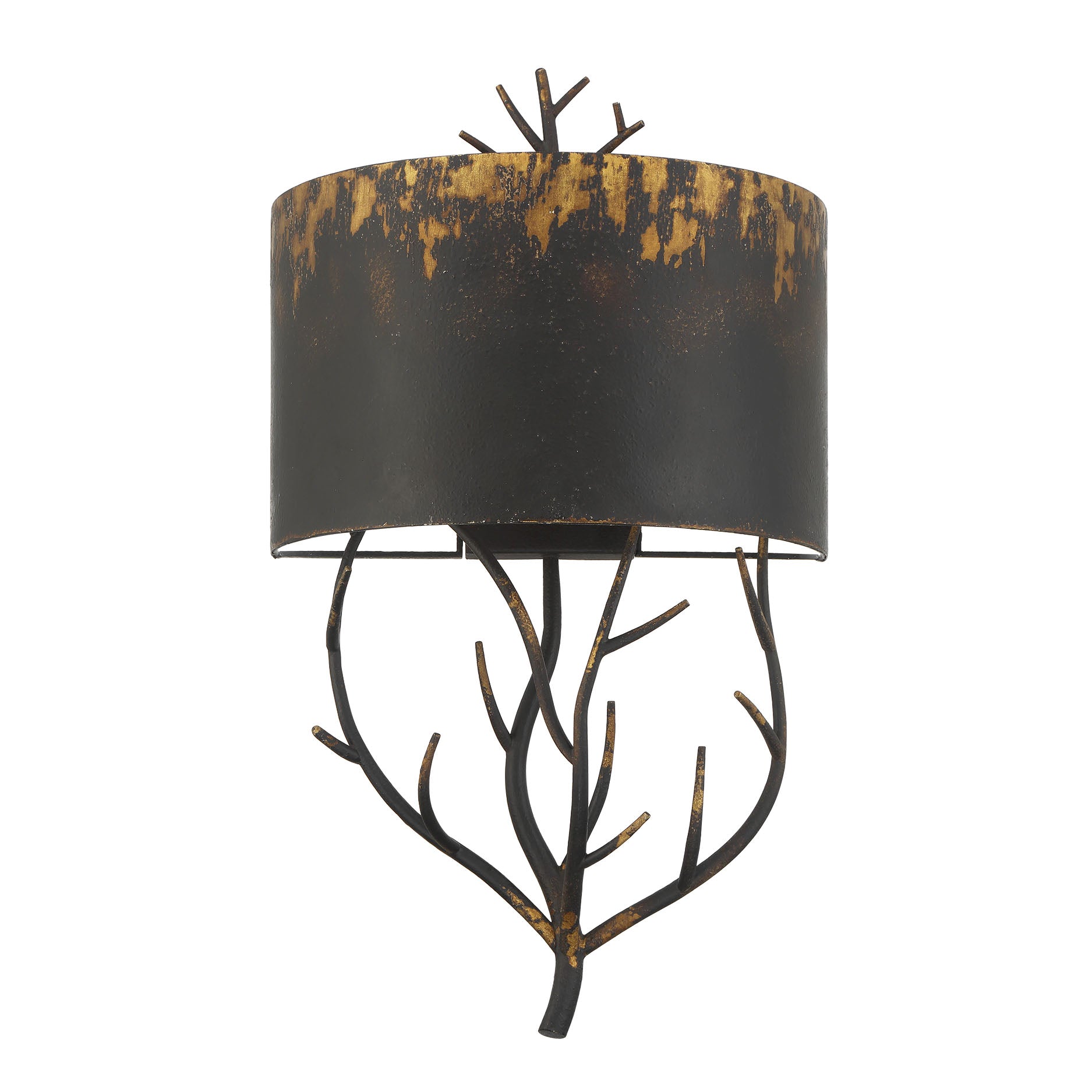 Arboreal 2-light Wall Sconce in Antique Black Iron