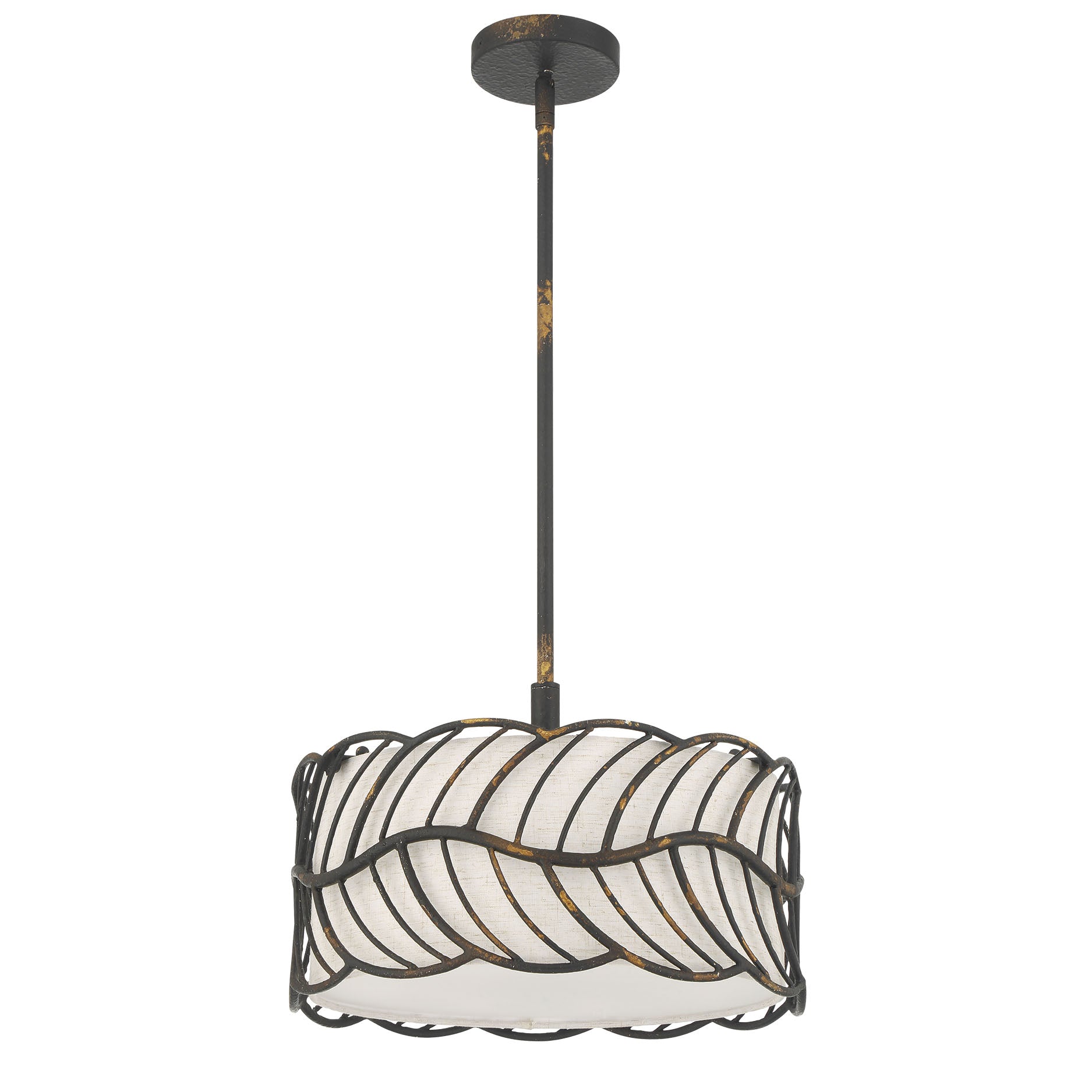 Simbolo 3-light Pendant in Antique Black Iron