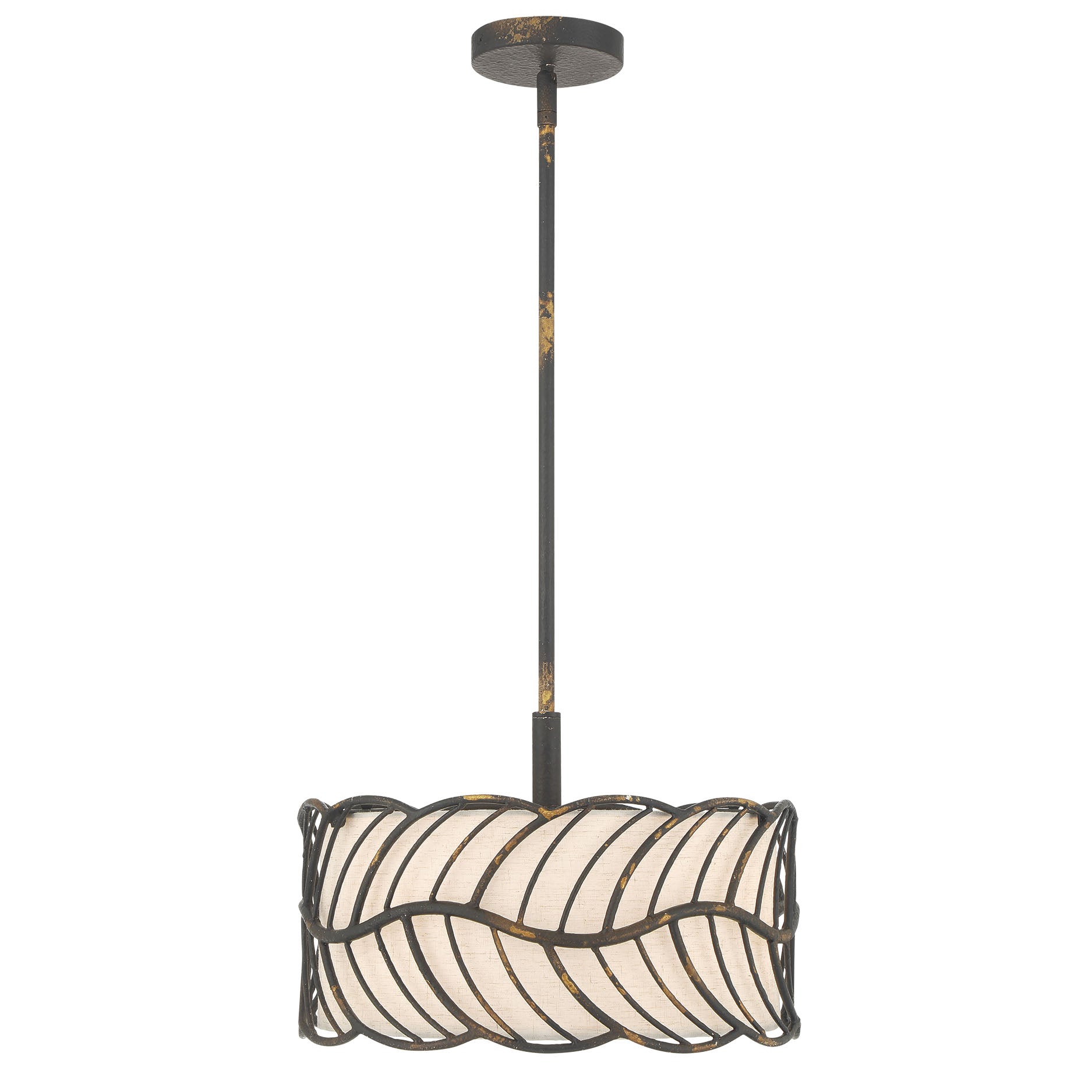 Simbolo 3-light Pendant in Antique Black Iron