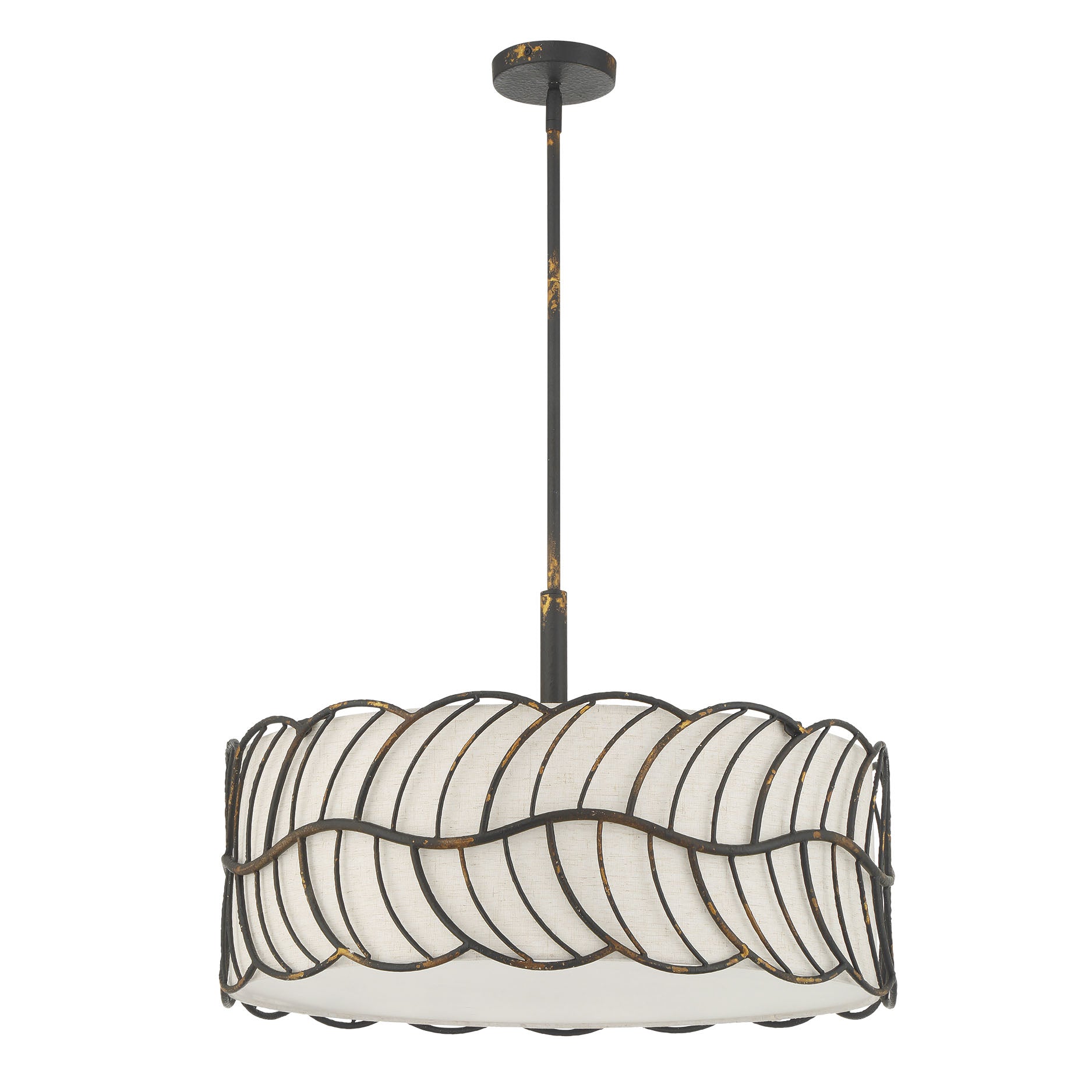 Simbolo 5-light Pendant in Antique Black Iron