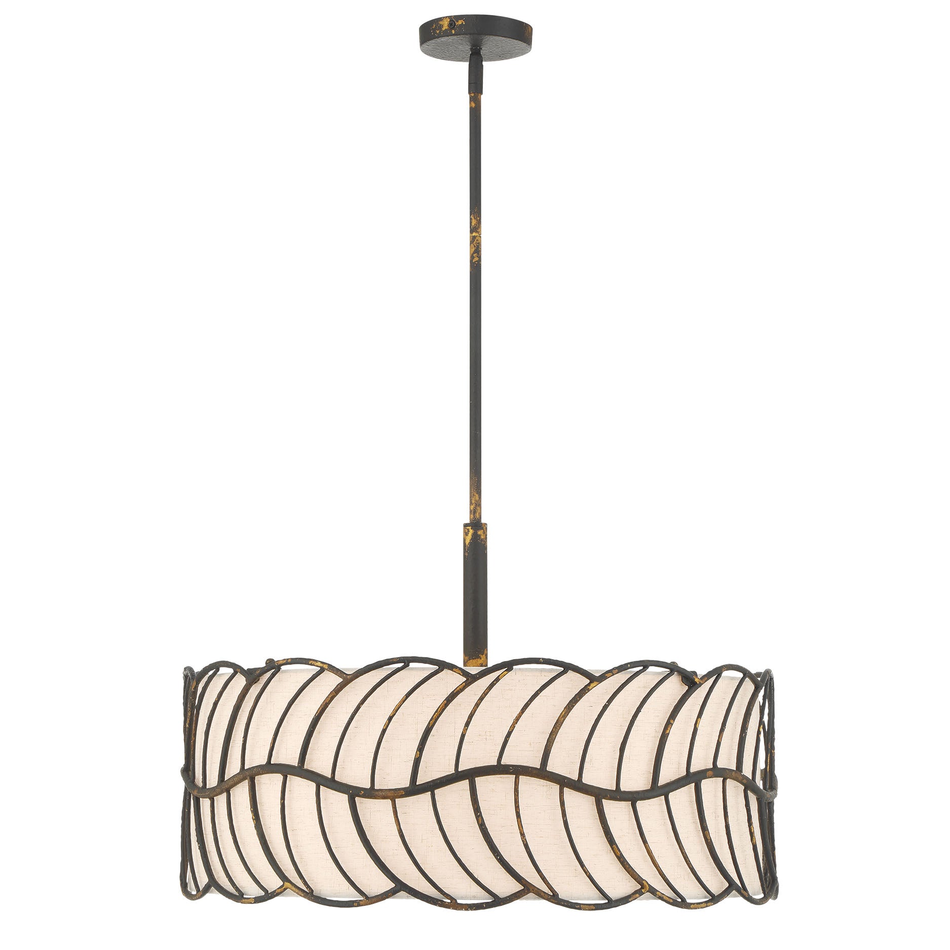 Simbolo 5-light Pendant in Antique Black Iron