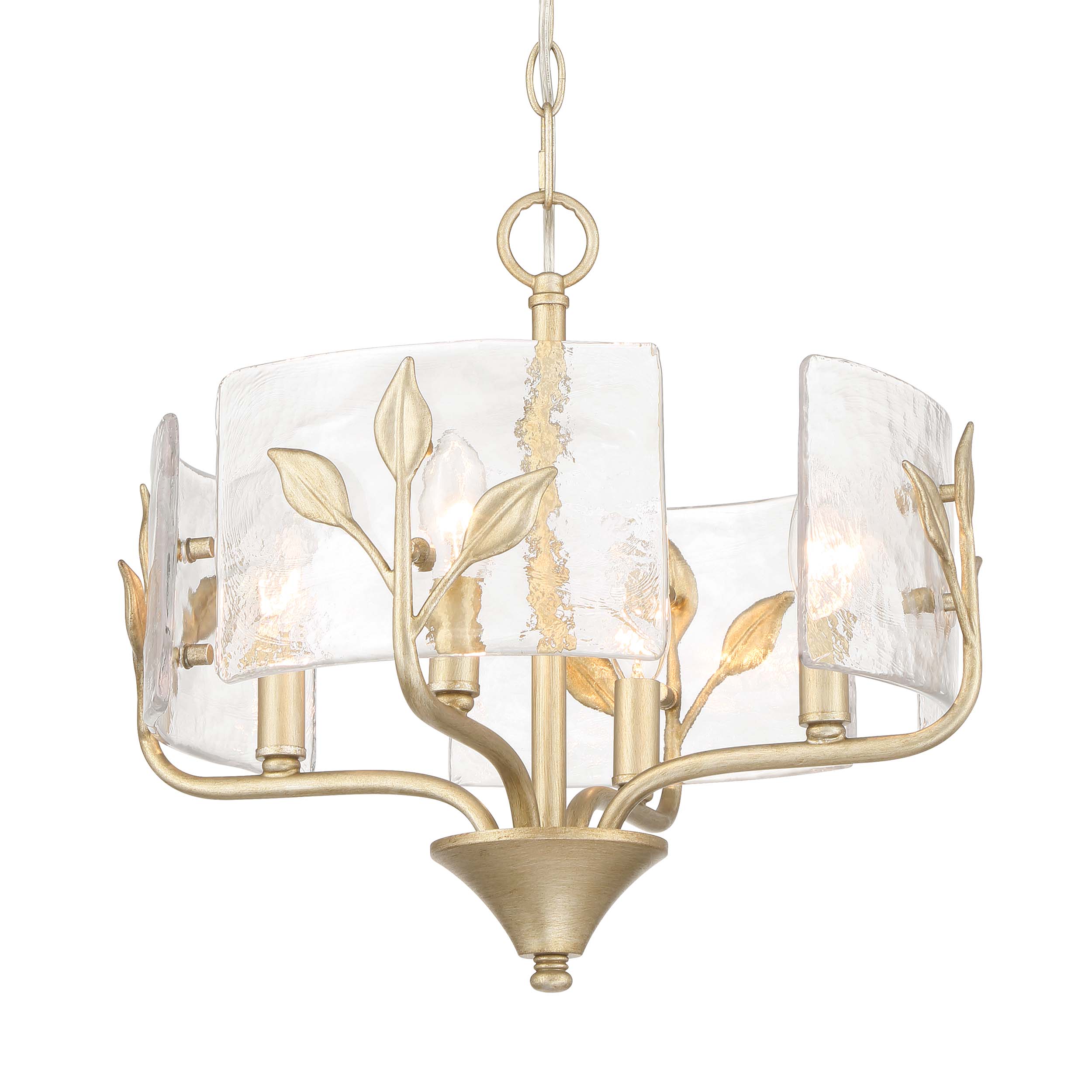 Wry Lighting Bloem 4-light Pendant in White Gold - - Golden Lighting