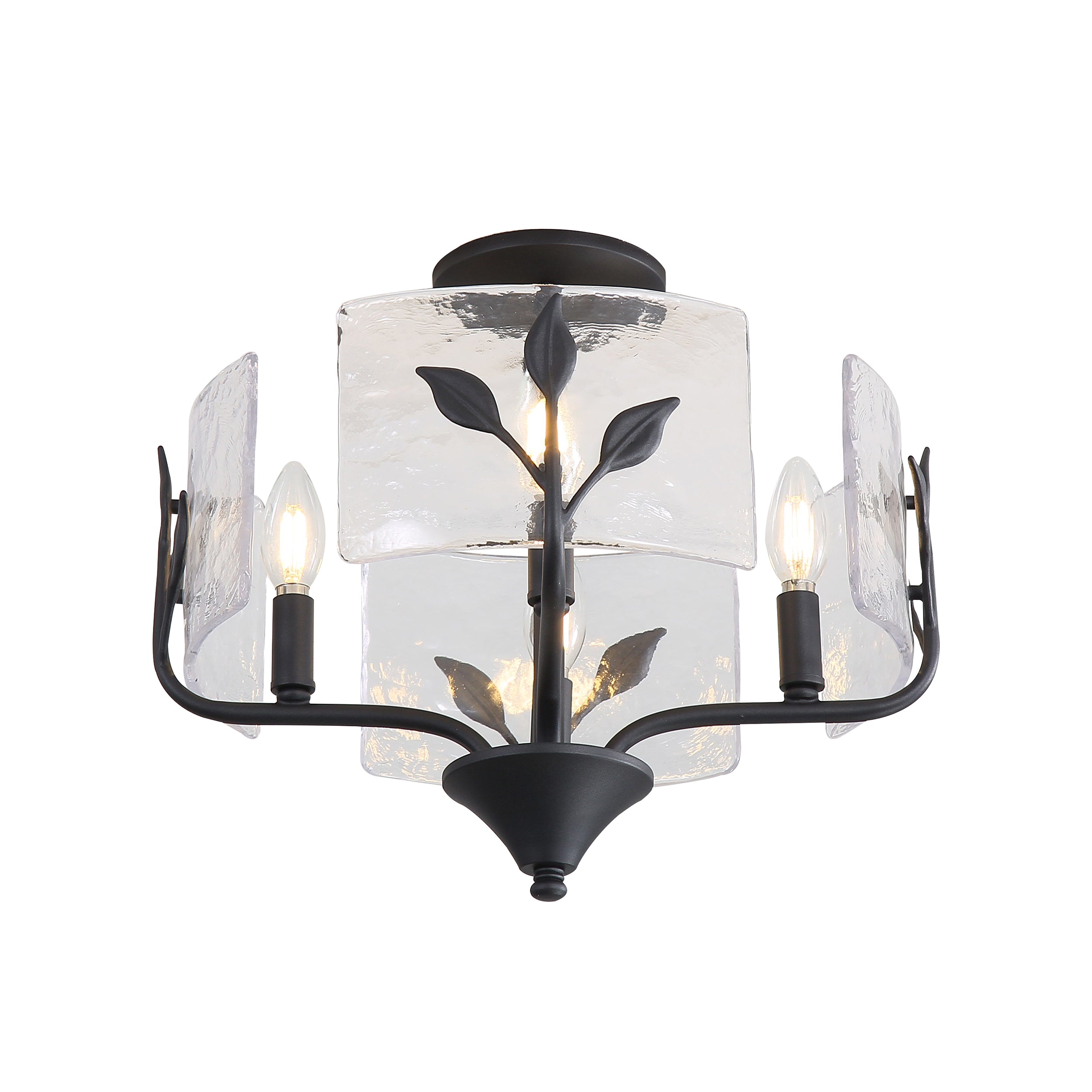 Bloem 4-light Semi-Flush Mount in Natural Black