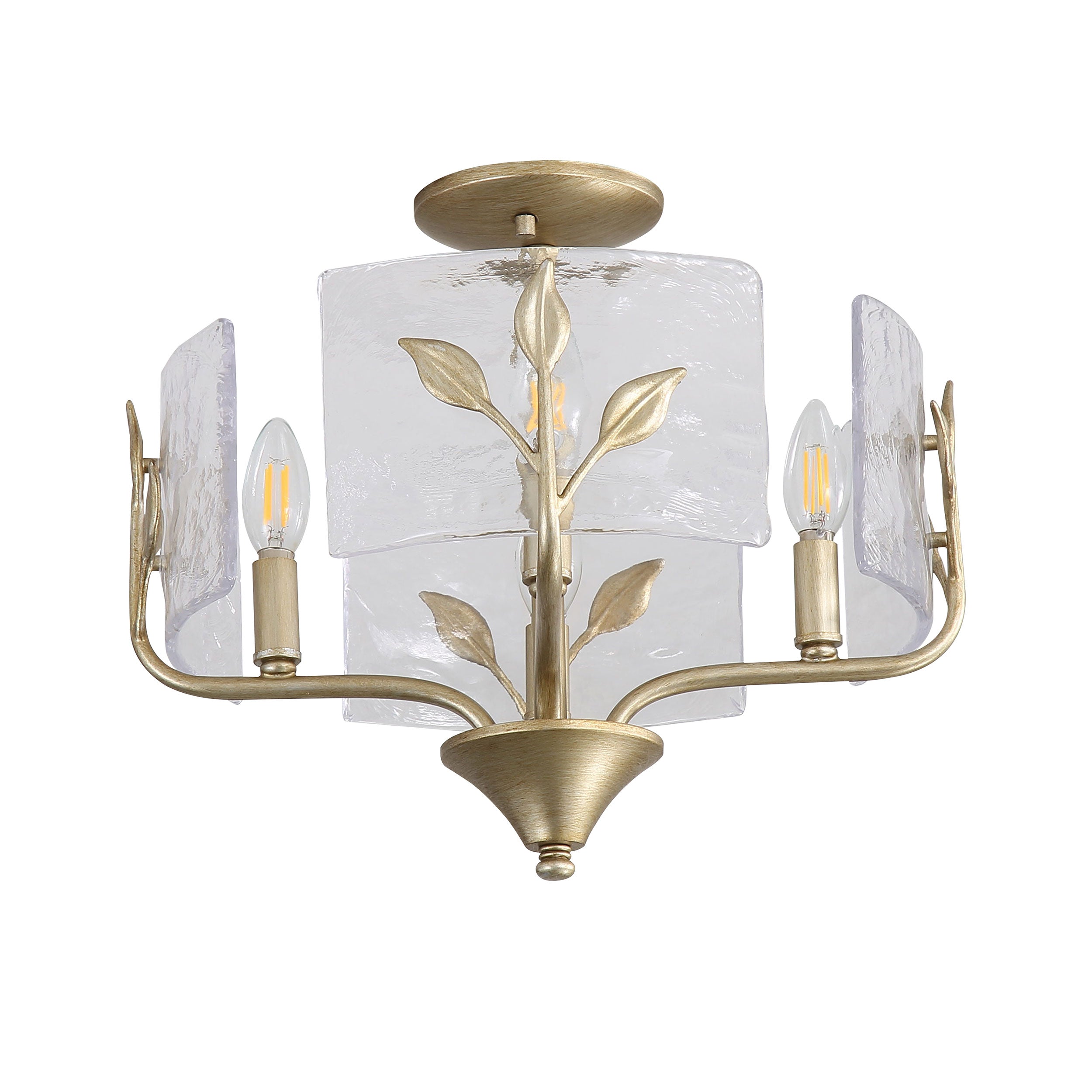 Bloem 4-light Semi-Flush Mount in White Gold