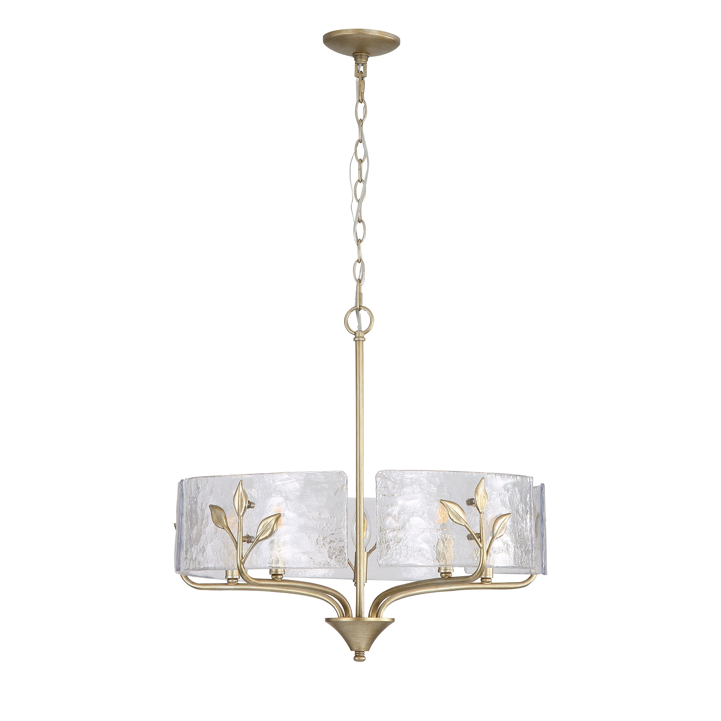 Bloem 5-light Pendant in White Gold