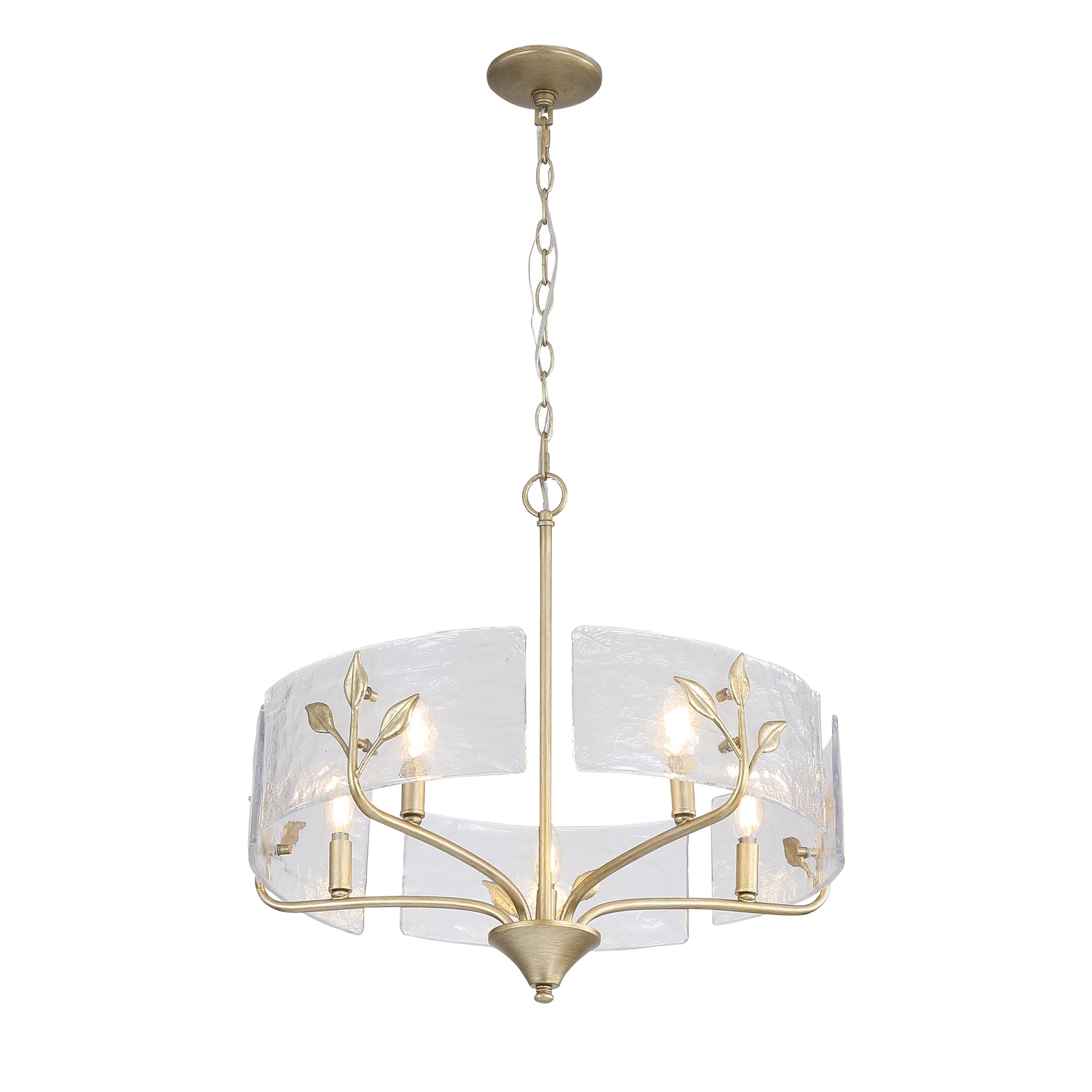 Bloem 5-light Pendant in White Gold