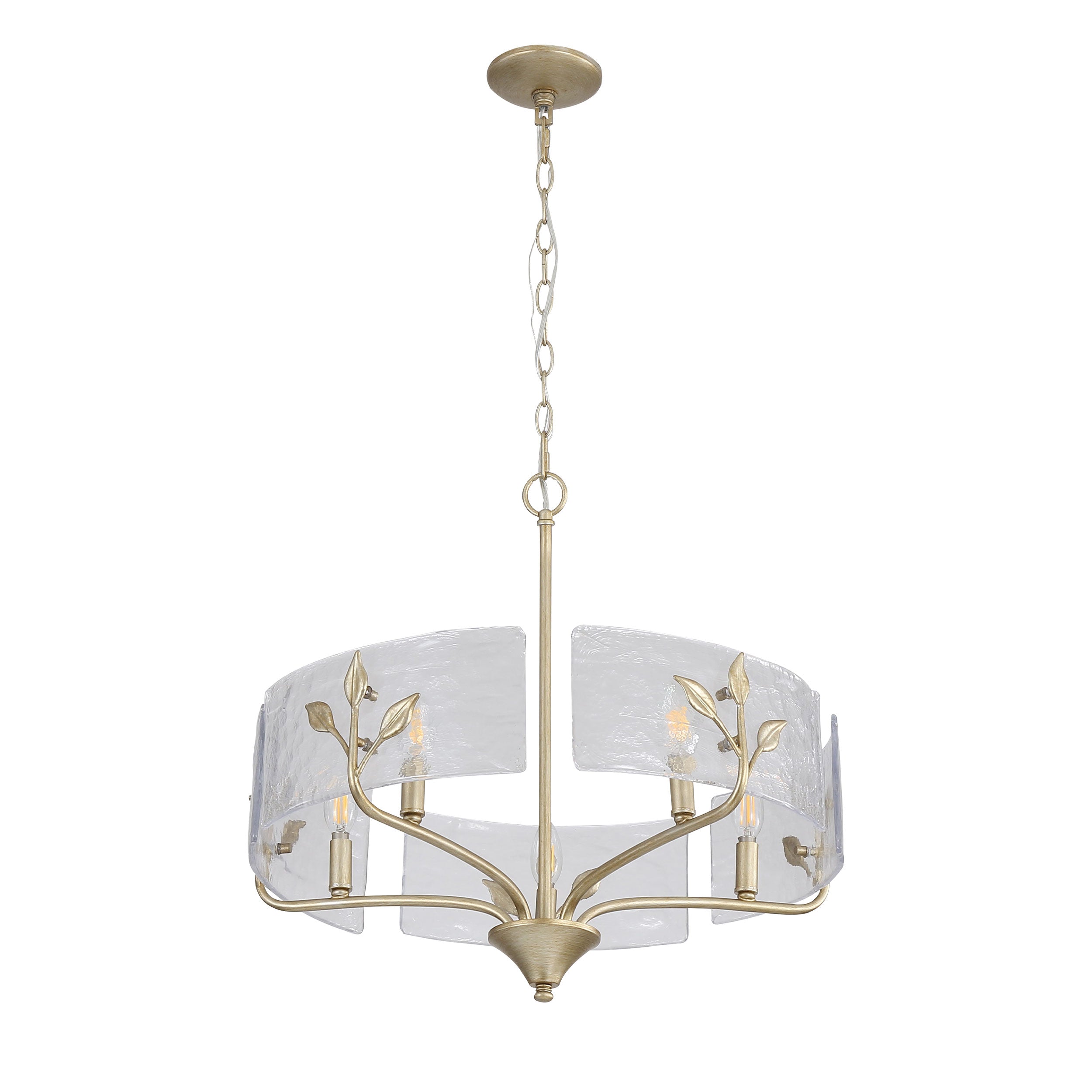 Bloem 5-light Pendant in White Gold