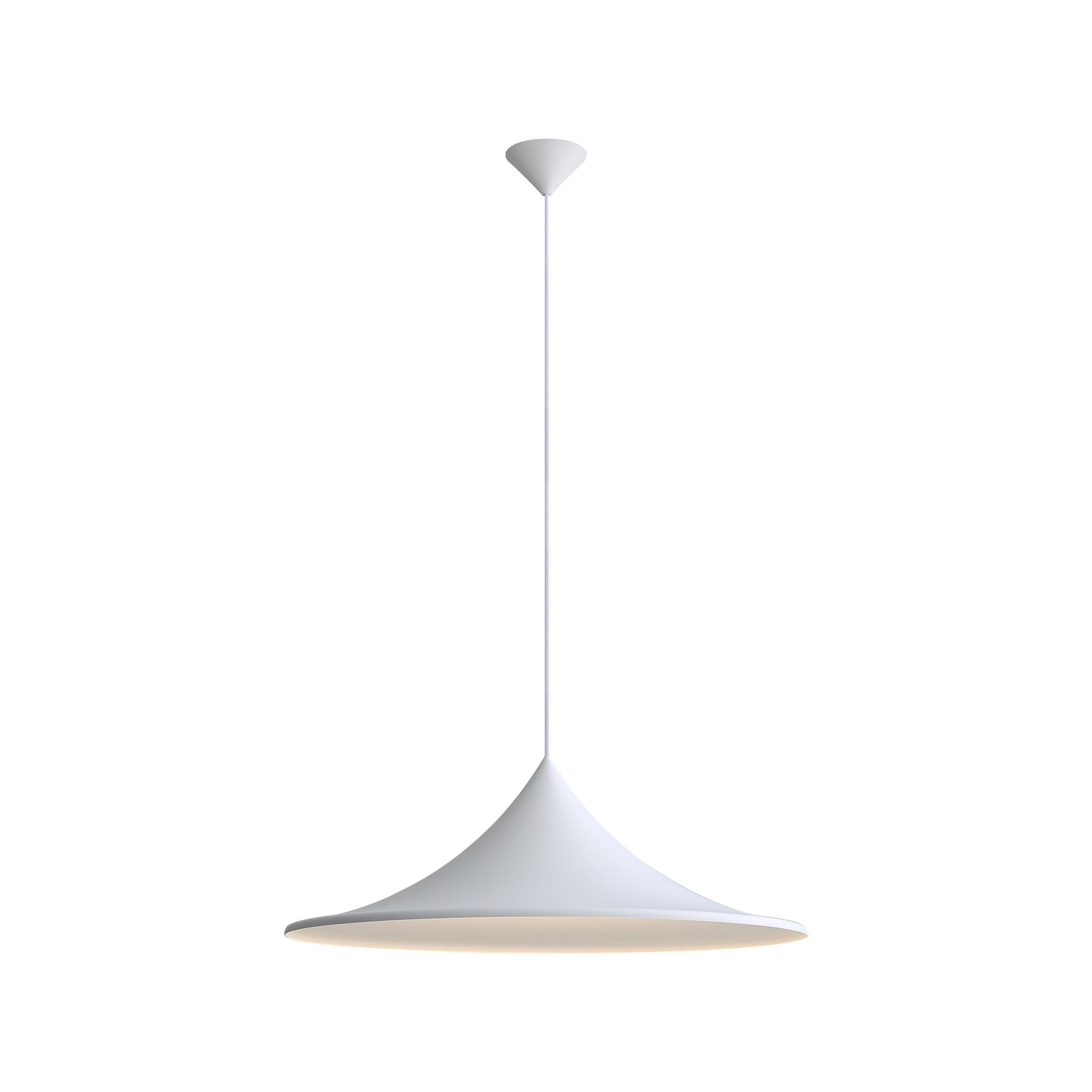 Golden Lighting Vistara 1-light 28in Pendant in Sand White