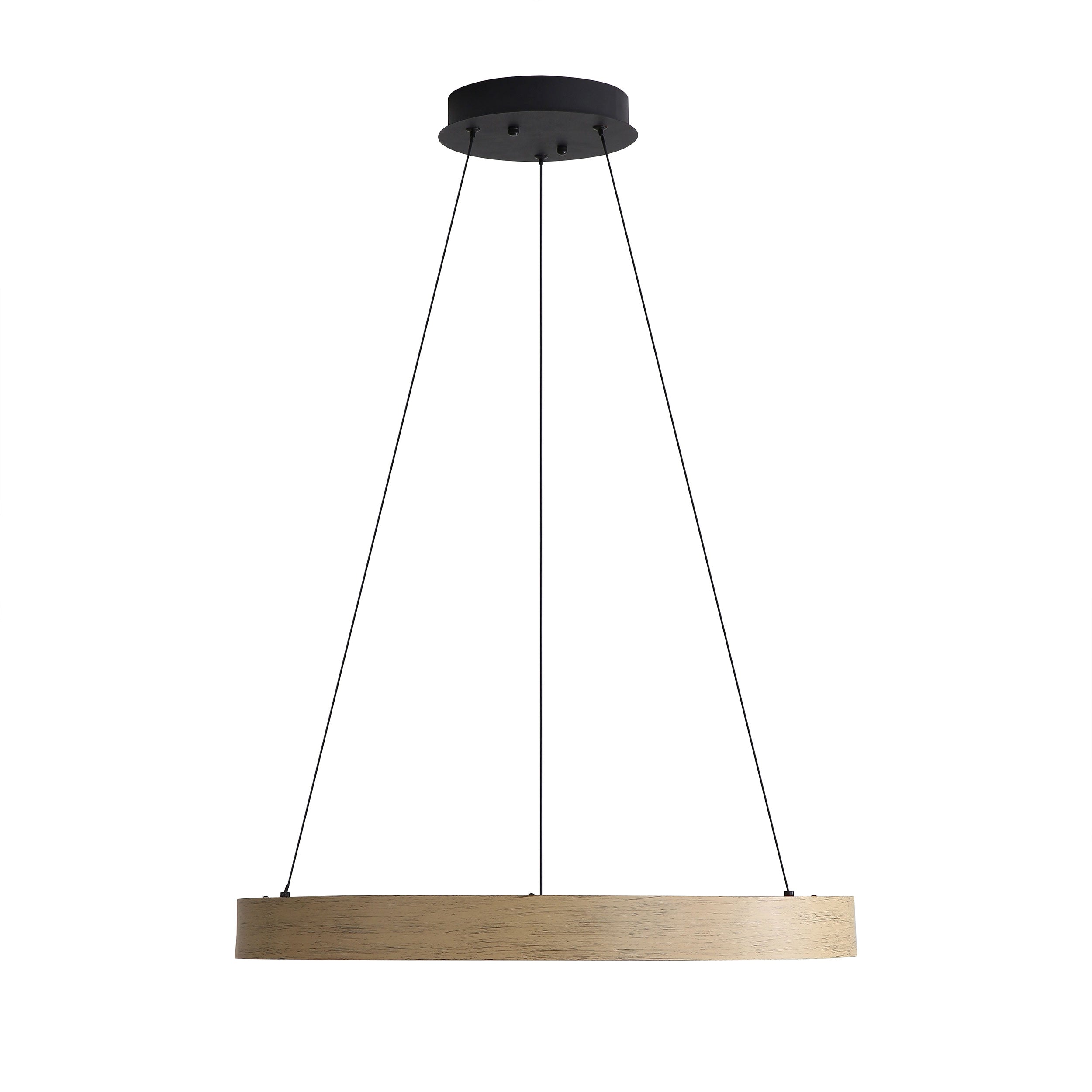 Anello 24" LED Pendant in Driftwood with No Shade - - Golden Lighting