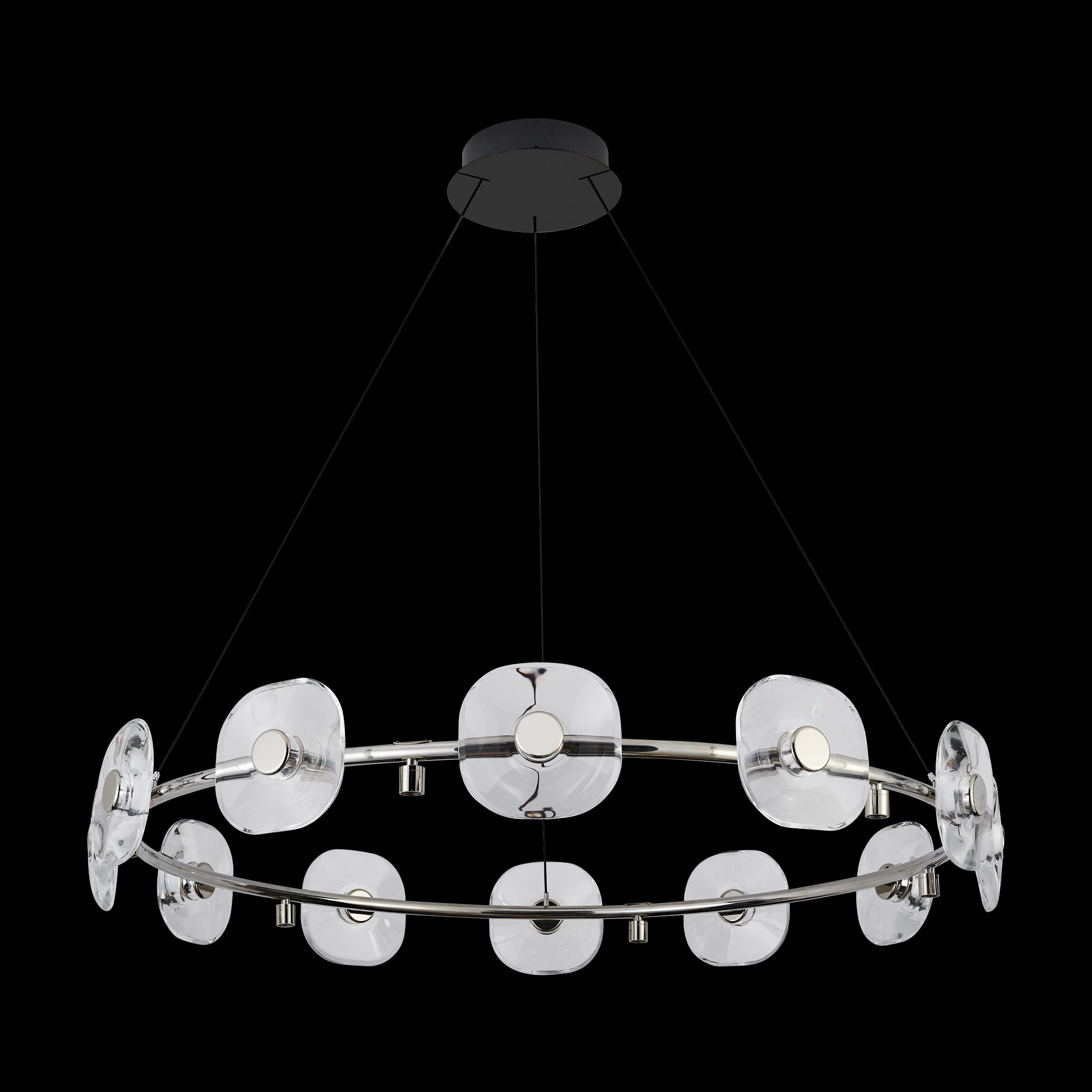 Celestia LED 12 Light Chandelier in Chrome - - Golden Lighting