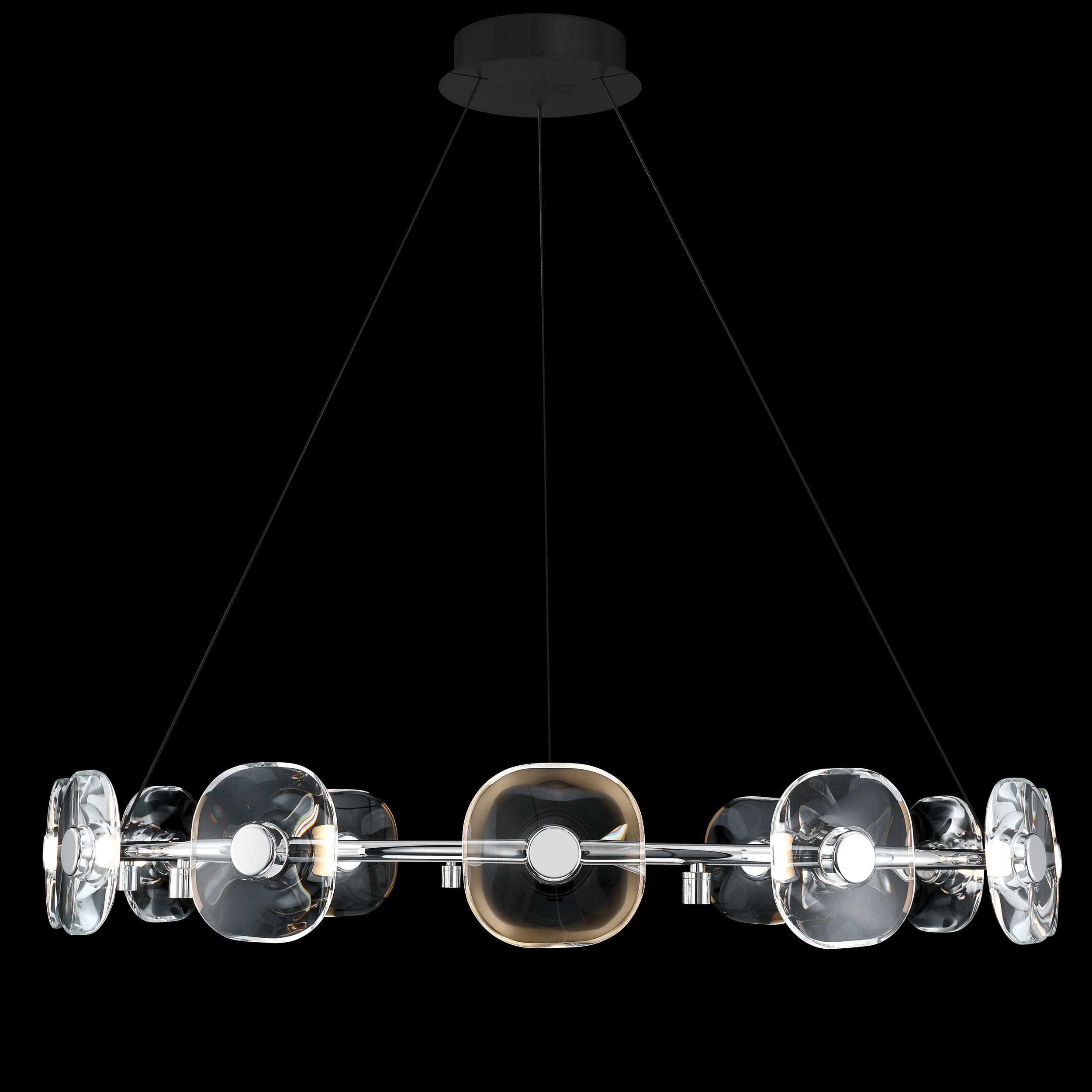 Ziva by Golden Lighting Celestia 12-light Integrated LED Chandelier in Chrome - - Golden Lighting