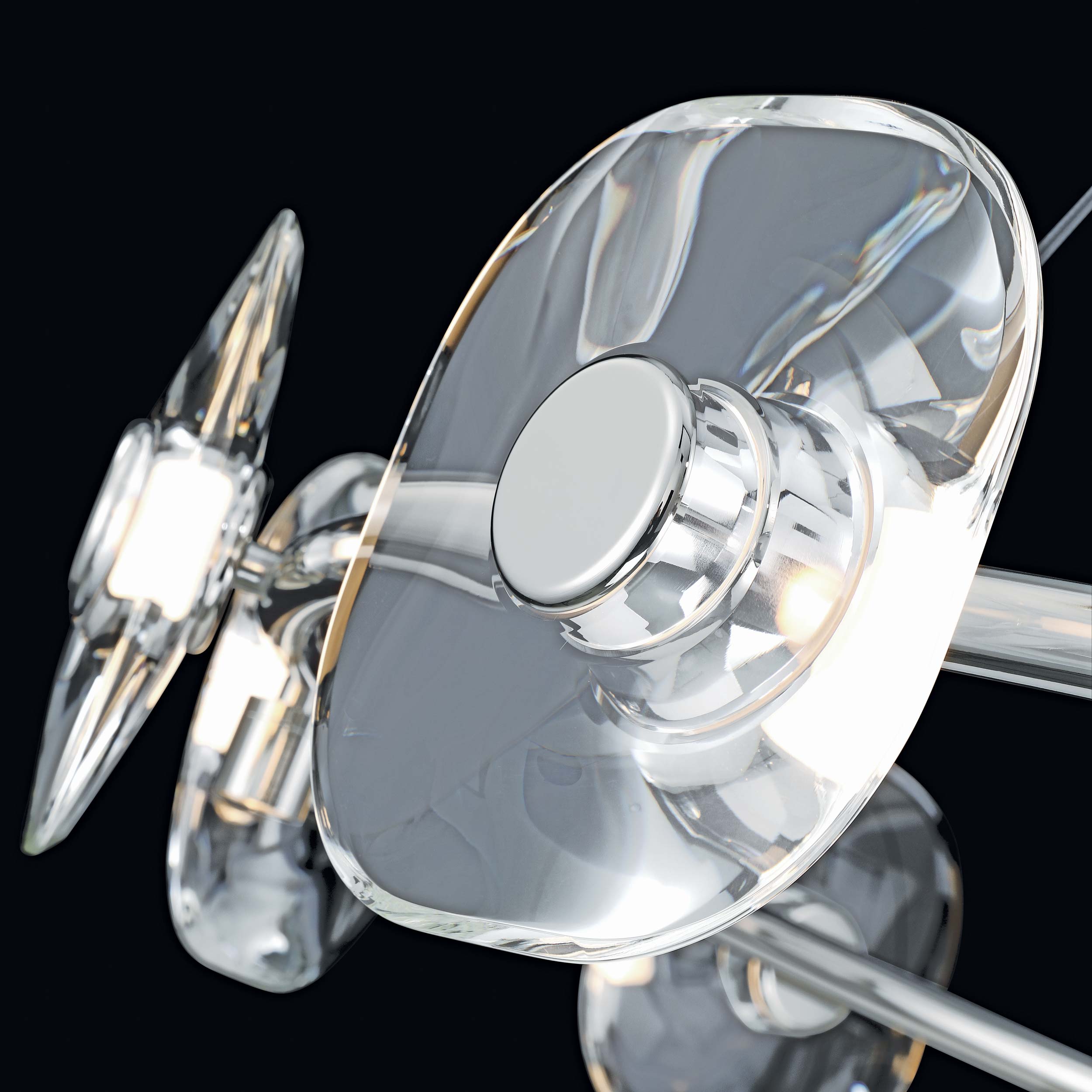 Ziva by Golden Lighting Celestia 12-light Integrated LED Chandelier in Chrome