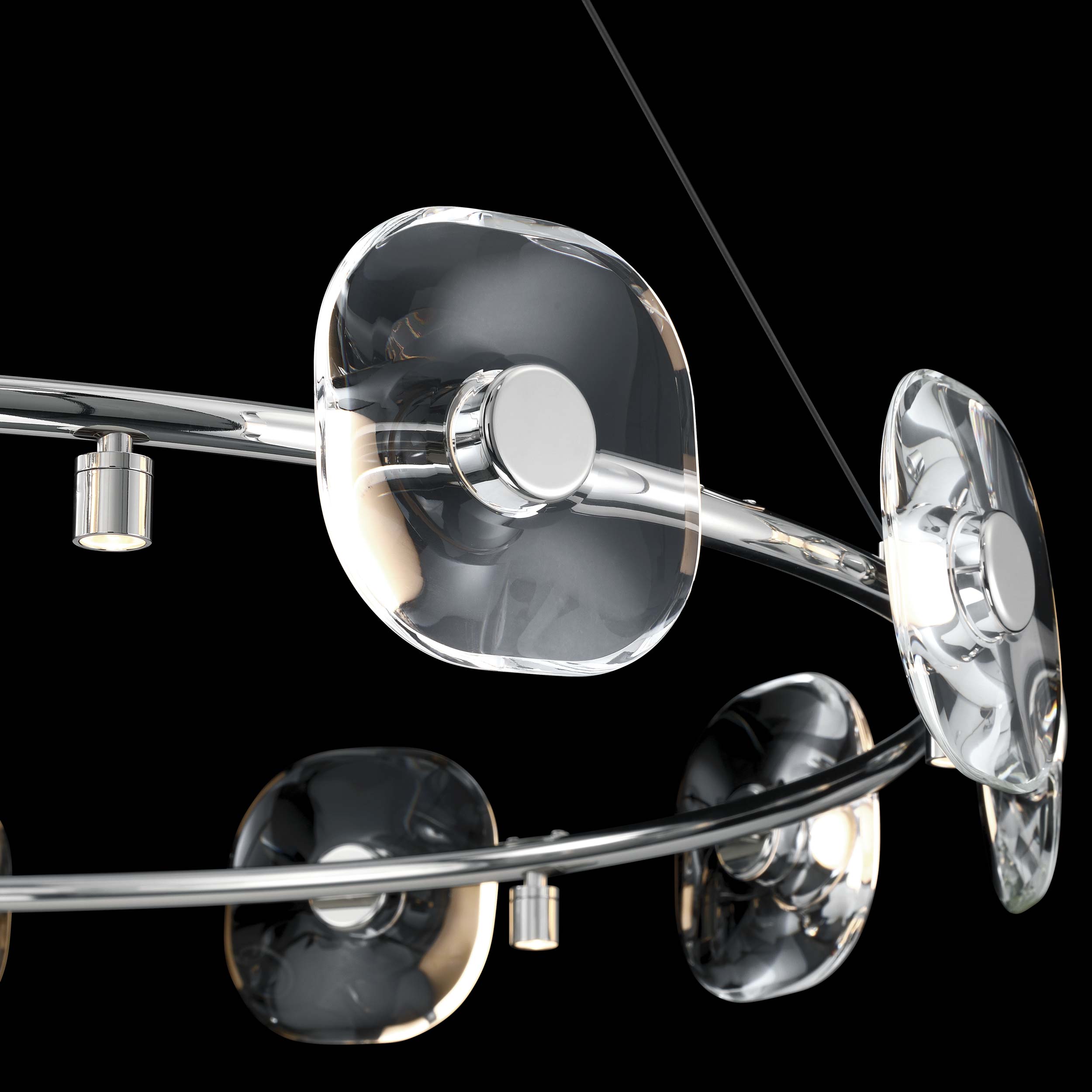 Ziva by Golden Lighting Celestia 12-light Integrated LED Chandelier in Chrome - - Golden Lighting
