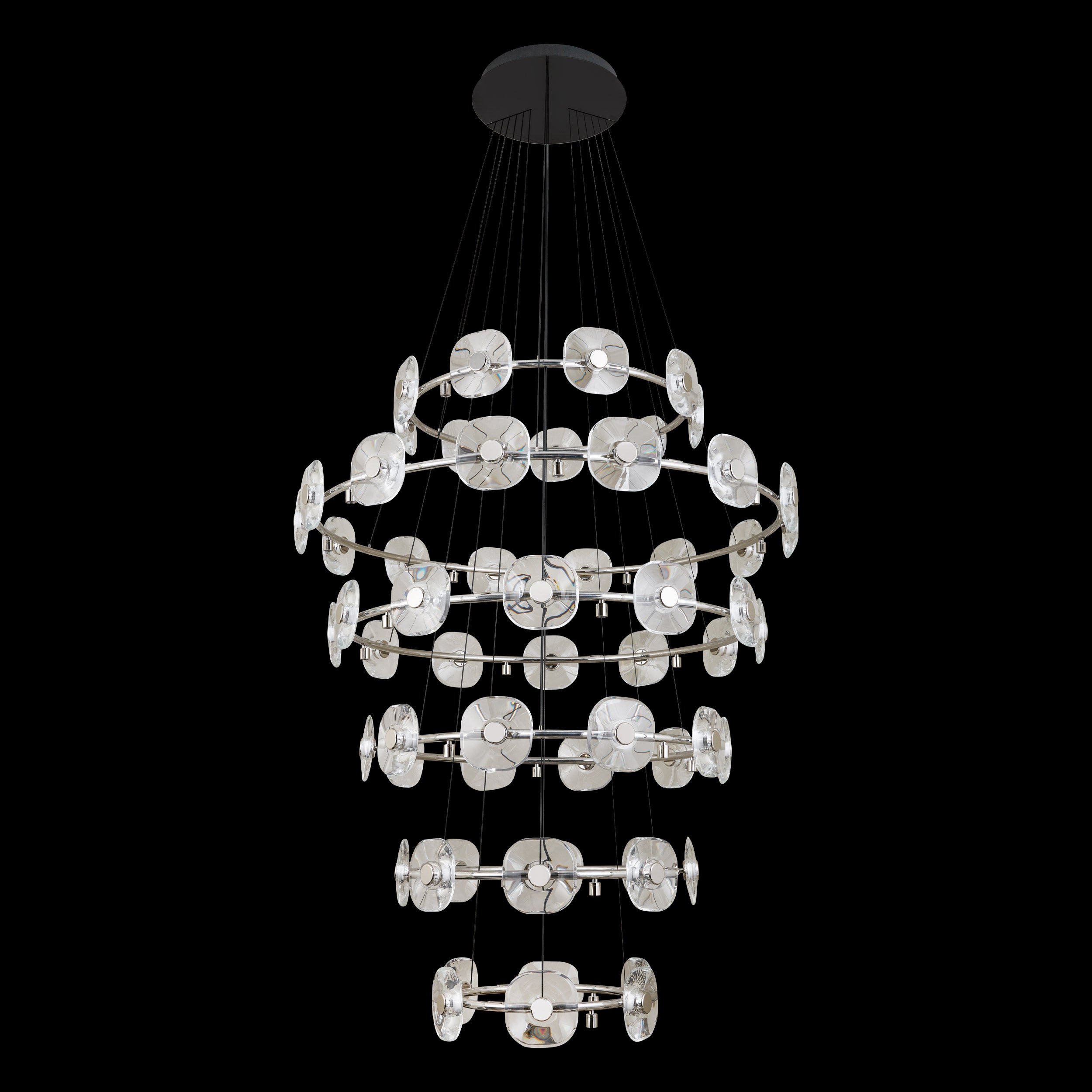 Celestia LED 6 Tier - 59 Light Chandelier in Chrome - - Golden Lighting