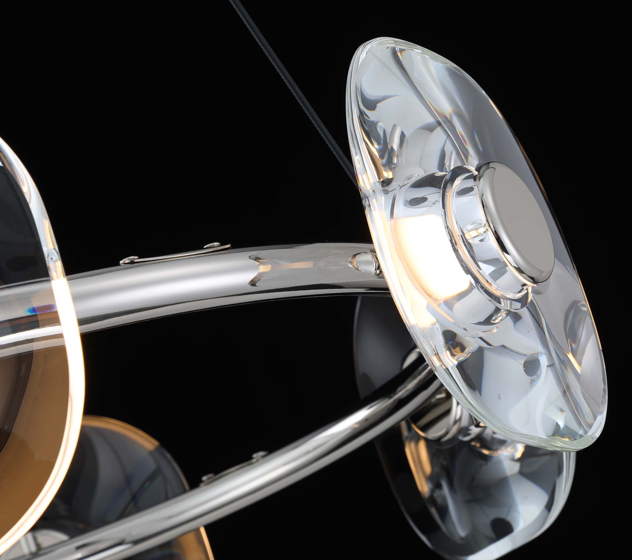 Ziva by Golden Lighting Celestia 6-light Integrated LED Chandelier in Chrome