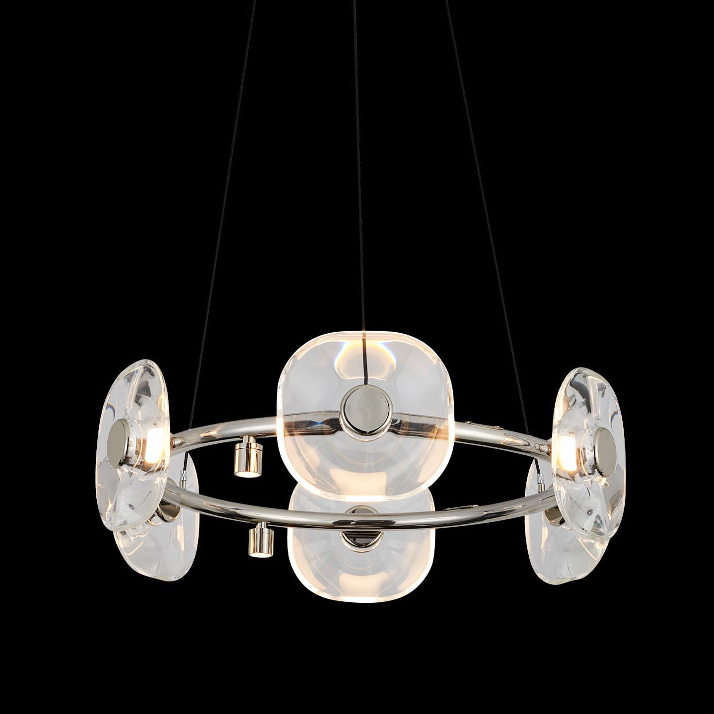 Ziva by Golden Lighting Celestia 6-light Integrated LED Chandelier in Chrome
