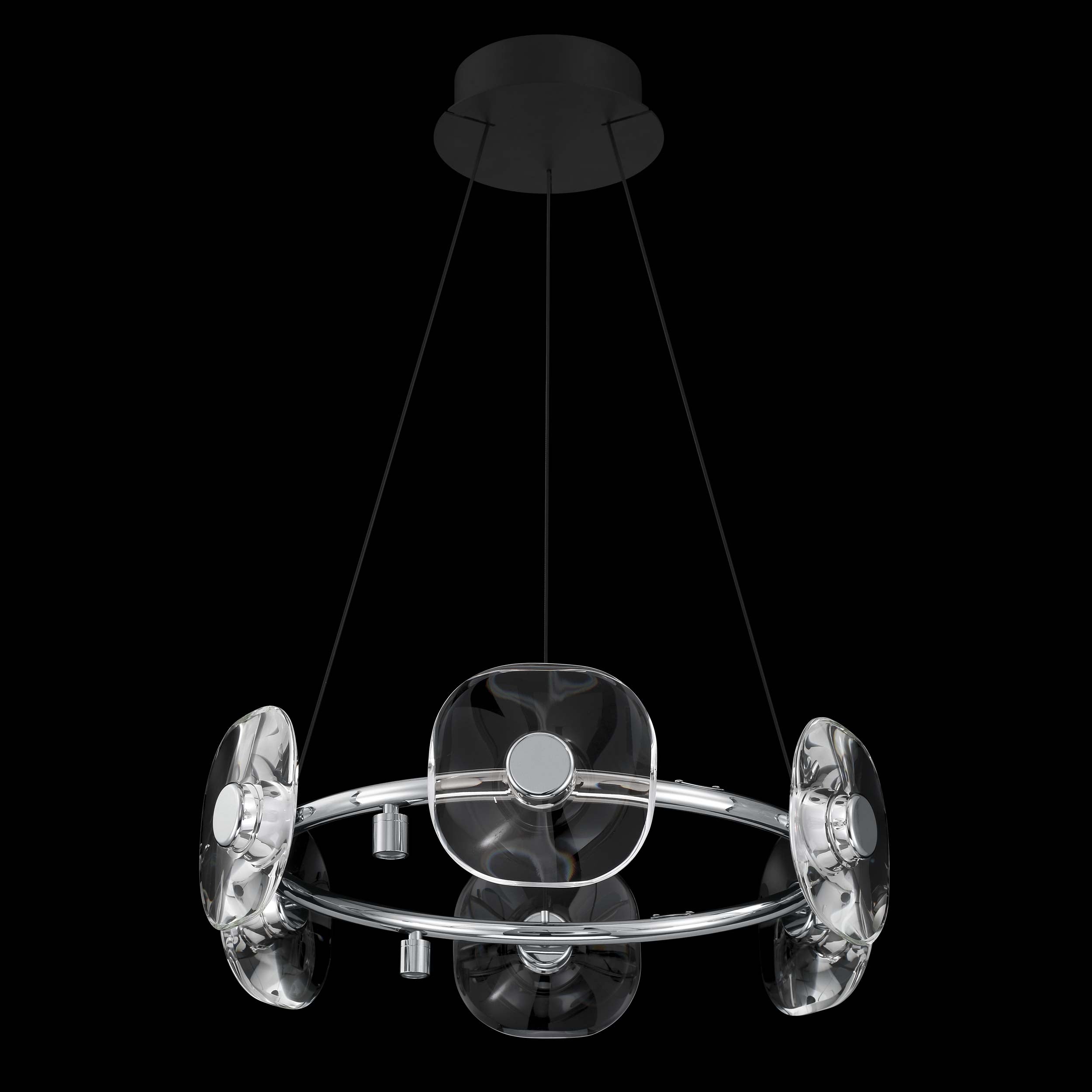 Ziva by Golden Lighting Celestia 6-light Integrated LED Chandelier in Chrome - - Golden Lighting