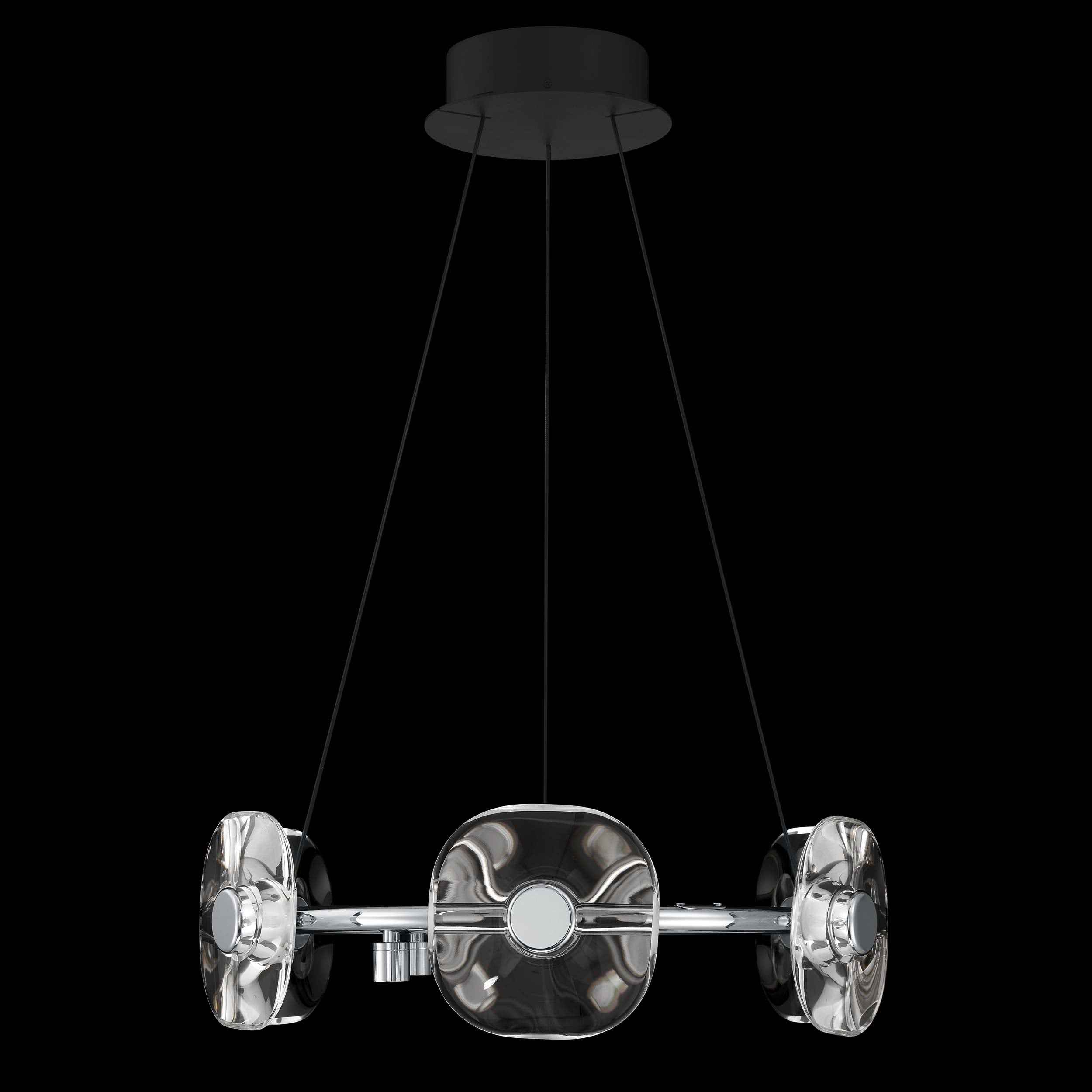 Ziva by Golden Lighting Celestia 6-light Integrated LED Chandelier in Chrome - - Golden Lighting