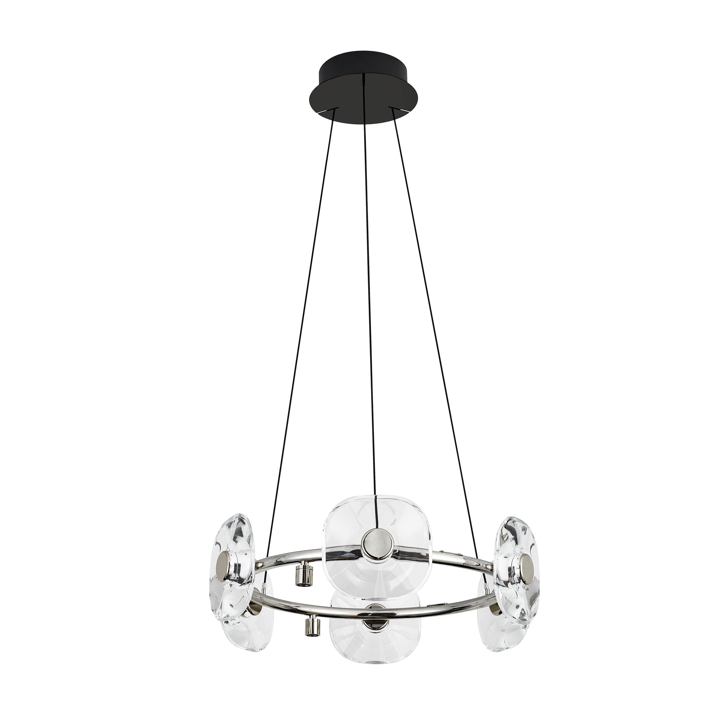 Ziva by Golden Lighting Celestia 6-light Integrated LED Chandelier in Chrome