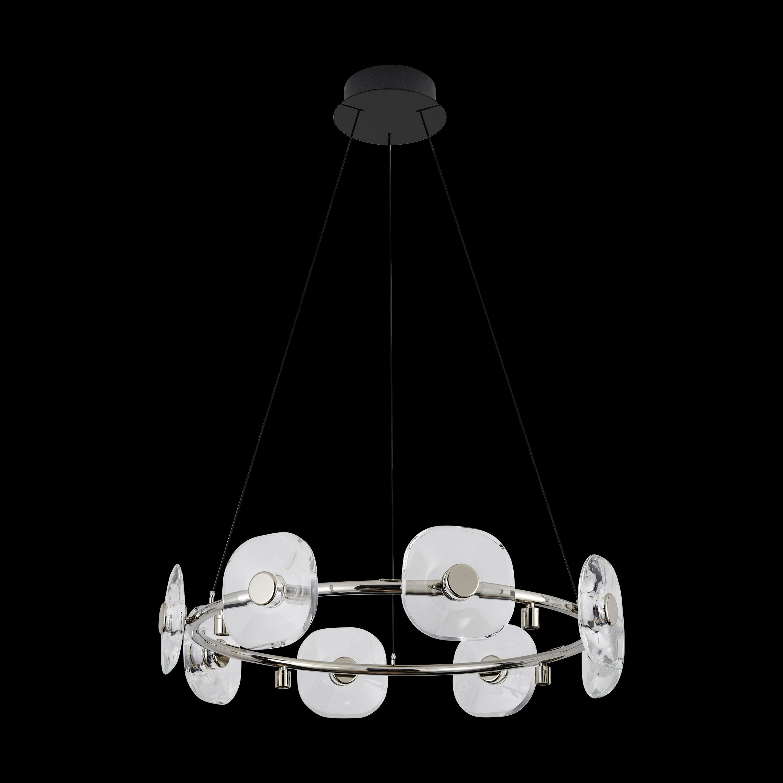 Ziva by Golden Lighting Celestia 8-light Integrated LED Chandelier in Chrome - - Golden Lighting