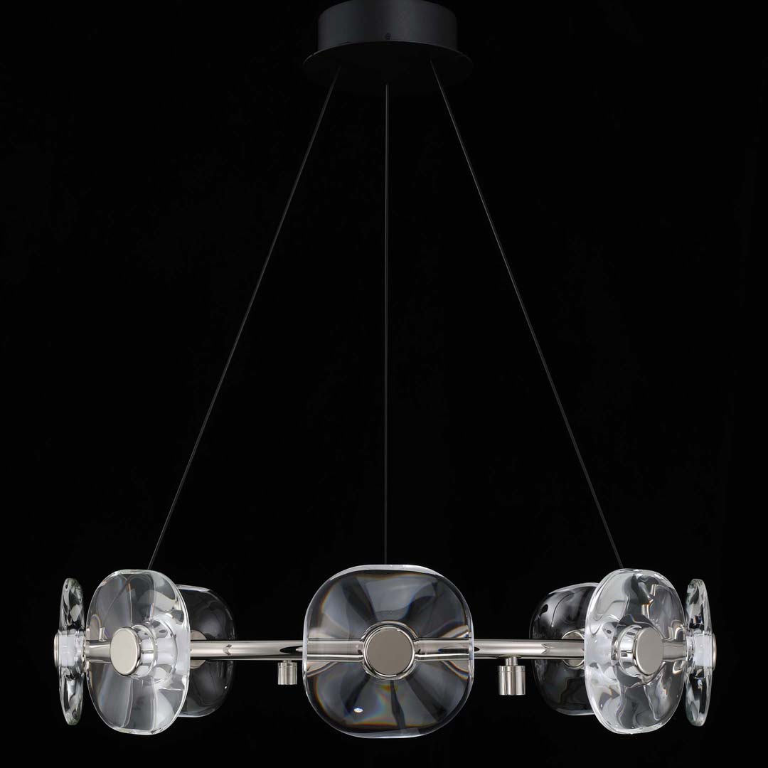 Ziva by Golden Lighting Celestia 8-light Integrated LED Chandelier in Chrome - - Golden Lighting