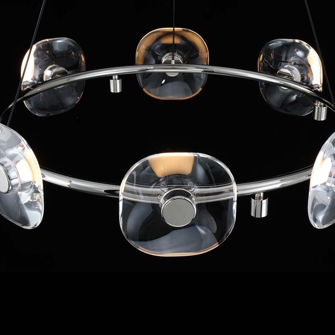 Ziva by Golden Lighting Celestia 8-light Integrated LED Chandelier in Chrome