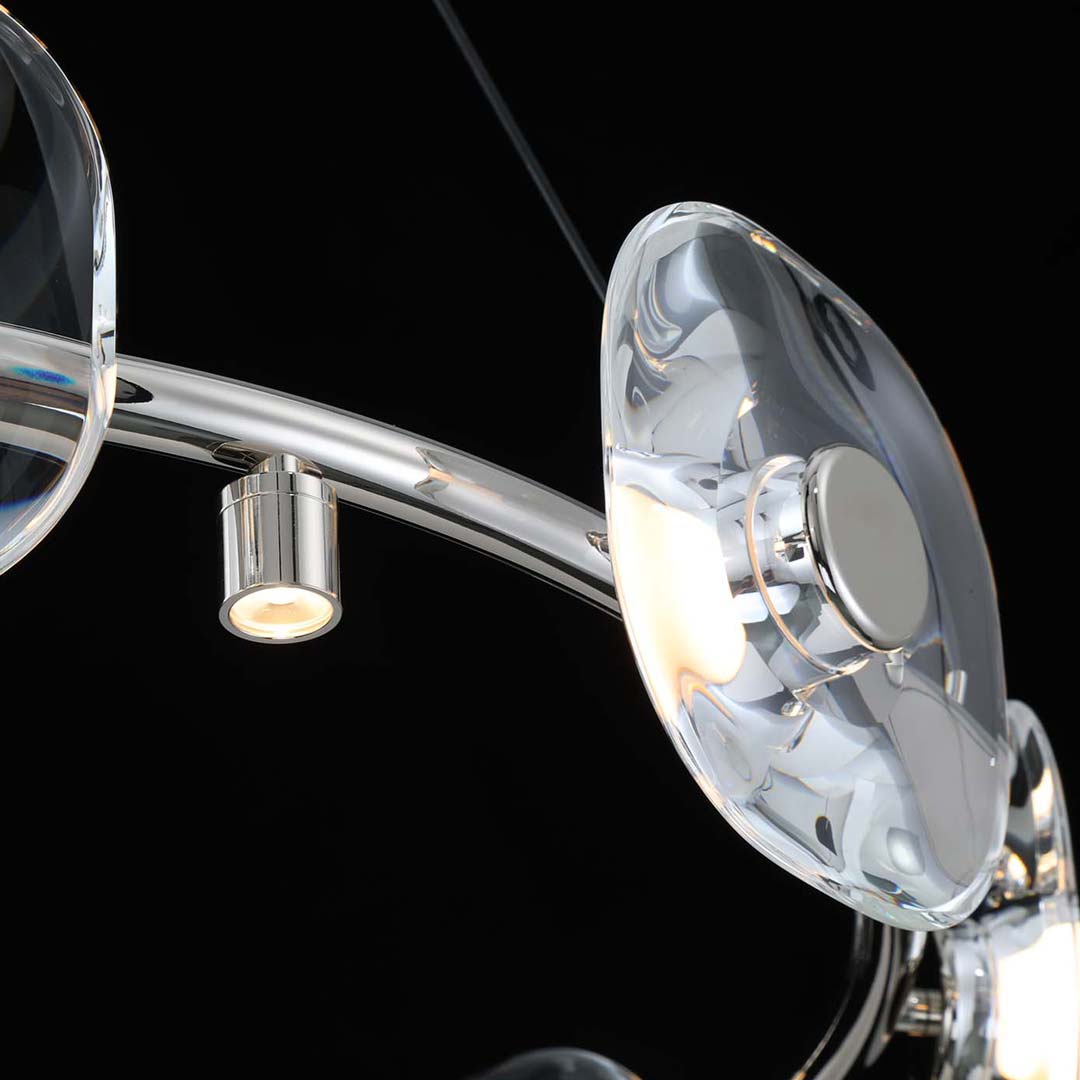 Ziva by Golden Lighting Celestia 8-light Integrated LED Chandelier in Chrome