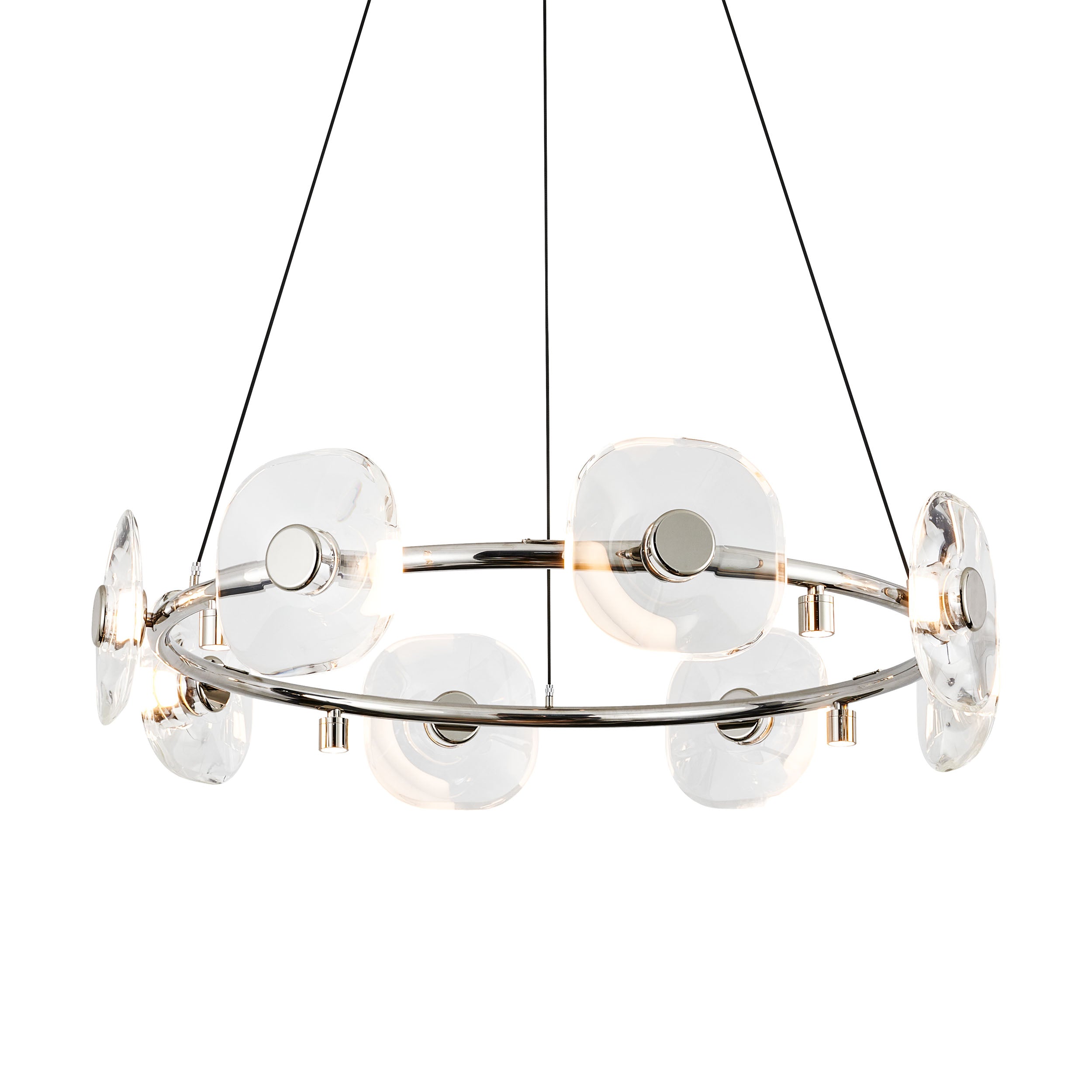 Ziva by Golden Lighting Celestia 8-light Integrated LED Chandelier in Chrome - Default Title - Golden Lighting