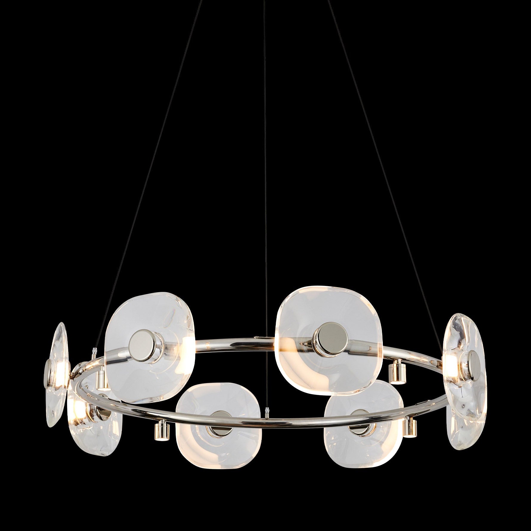 Ziva by Golden Lighting Celestia 8-light Integrated LED Chandelier in Chrome