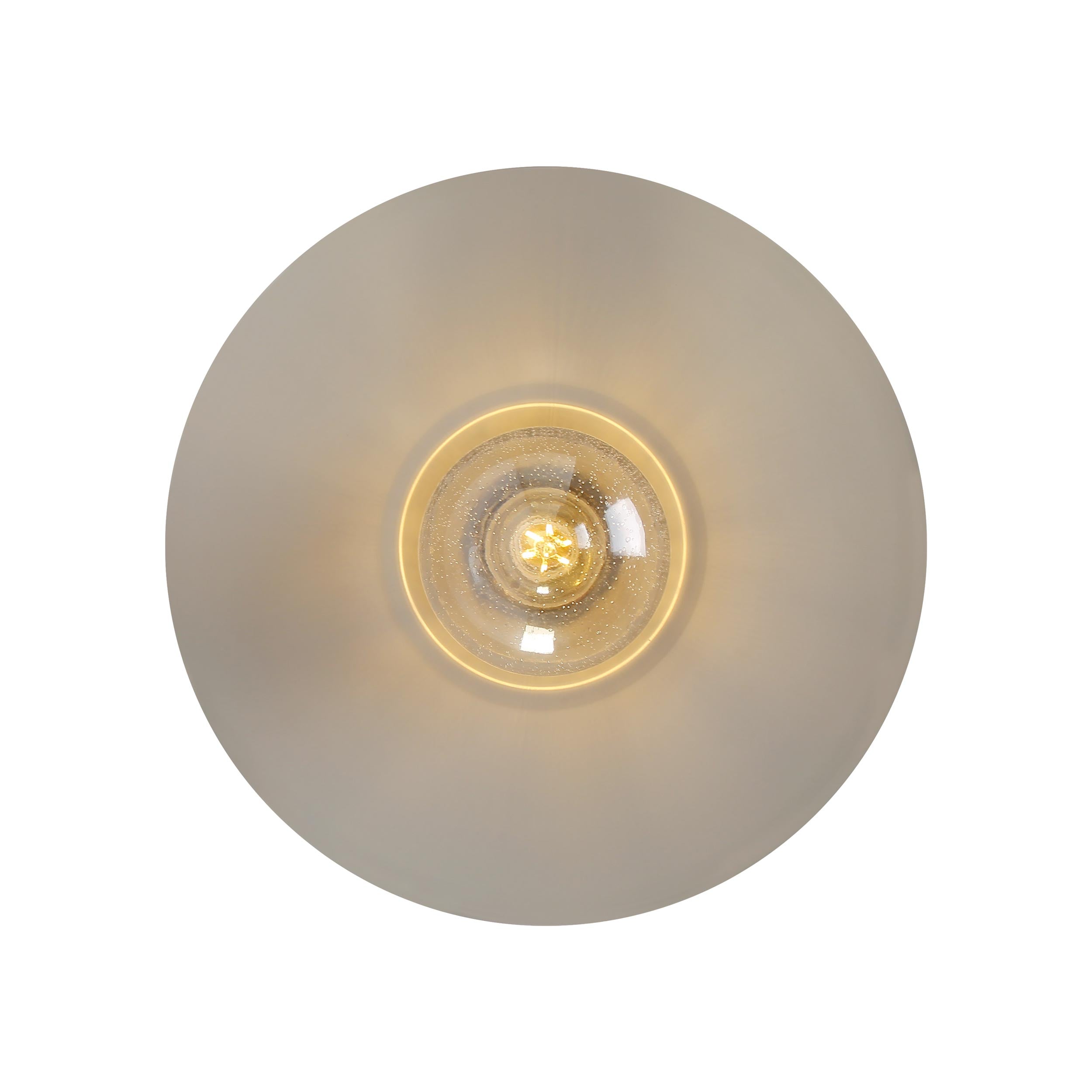 Yep by Golden Lighting Croma 1-light Wall Sconce in Warm Gray shade and Seeded Glass Ball - - Golden Lighting