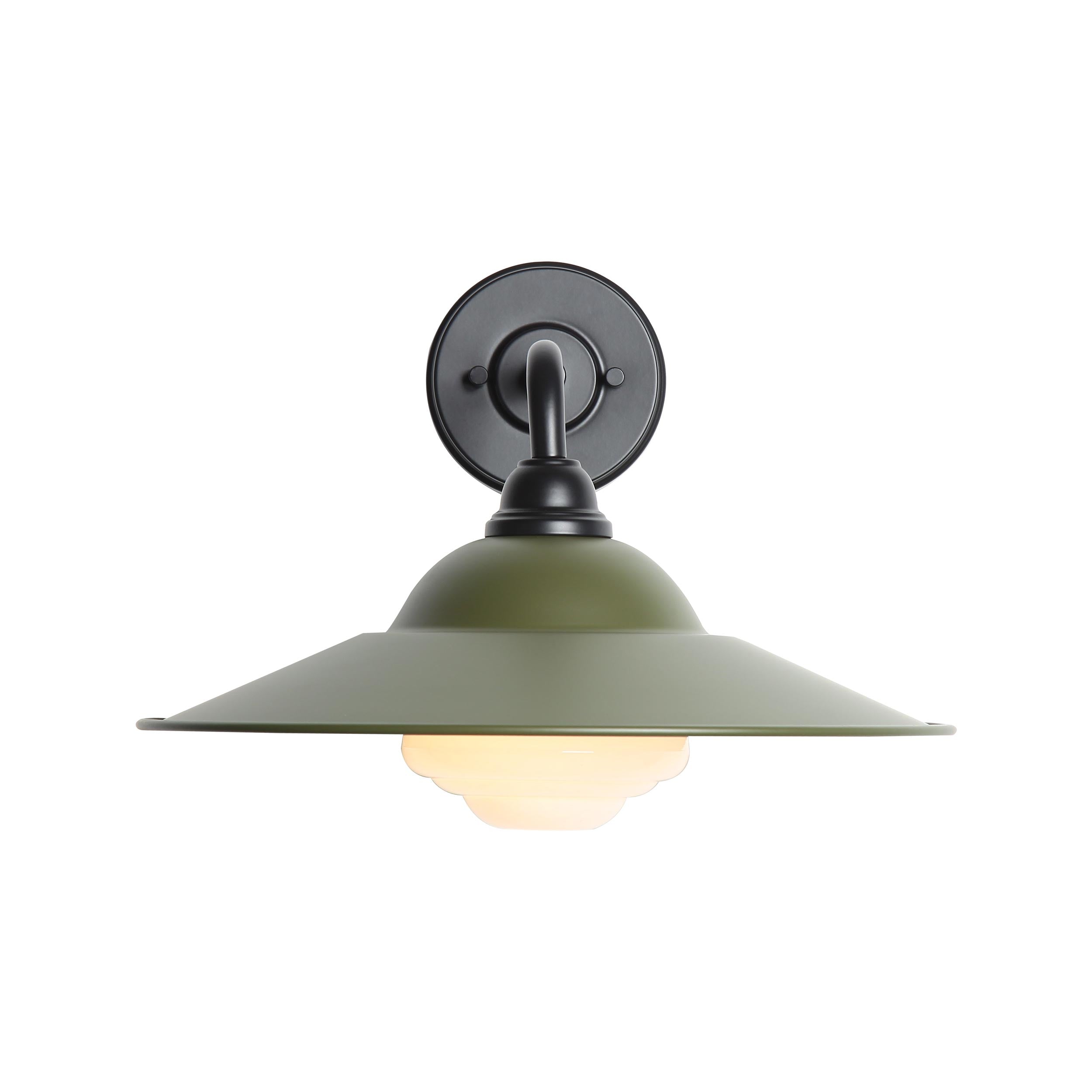 Yep by Golden Lighting Croma 1-light Wall Sconce in Matte Pine shade and White Bell Glass