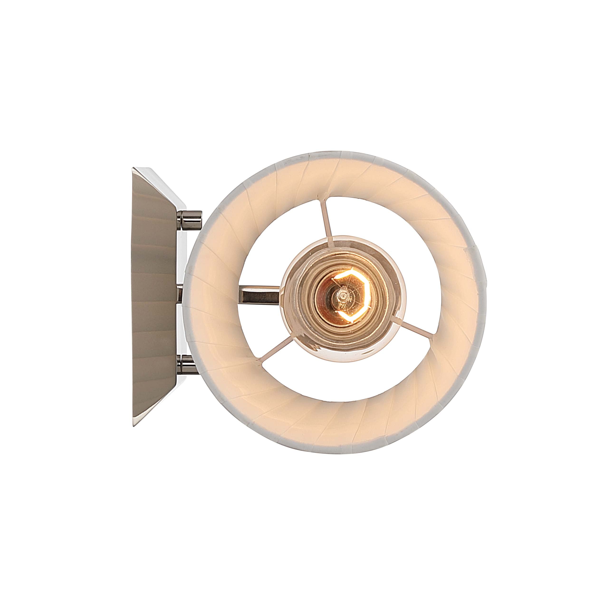 Brilia 1-light Wall Sconce Vanity in Polished Nickel with Pleated Shade - - Golden Lighting