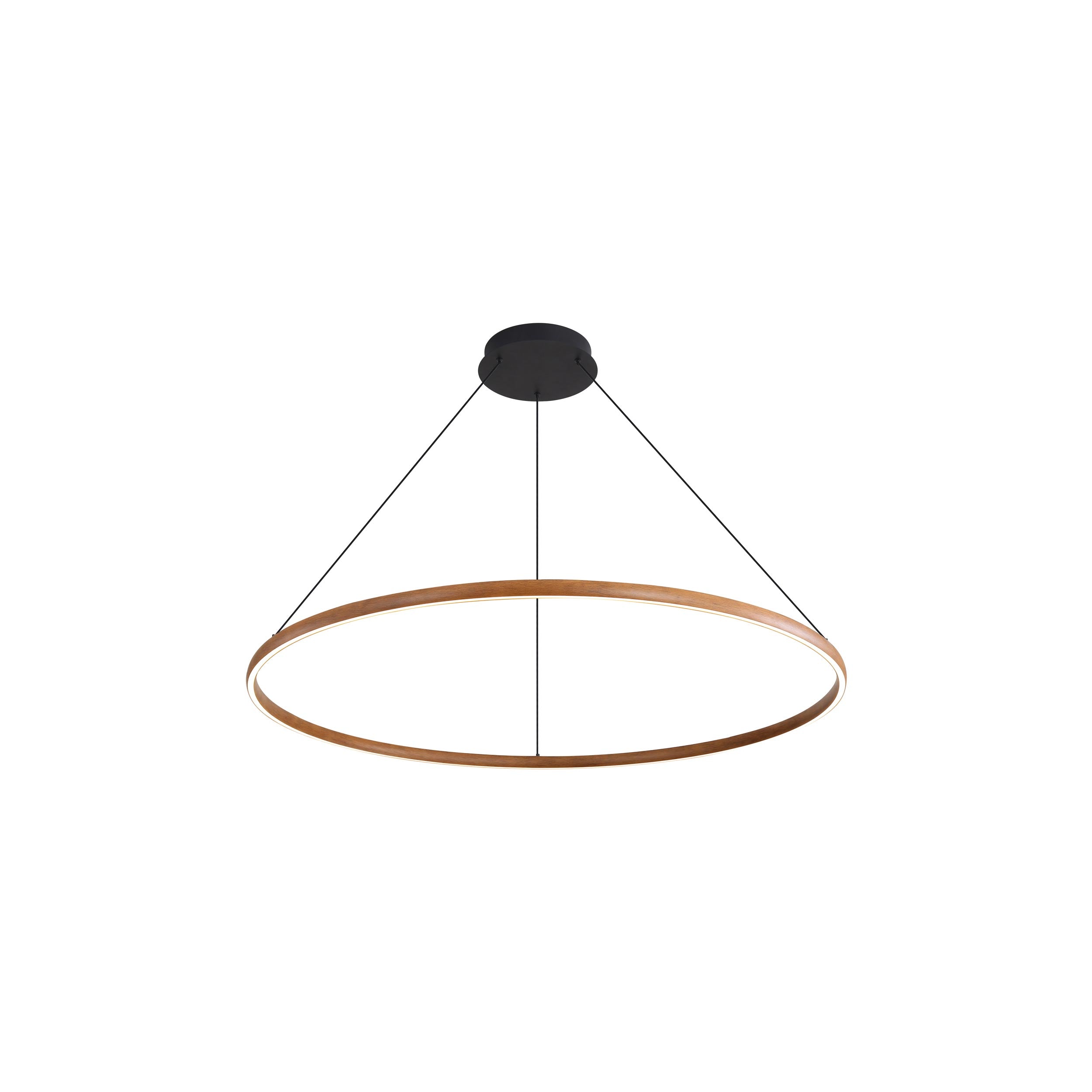 Veritas 35" LED Ring Chandelier in Driftwood - Default Title - Golden Lighting