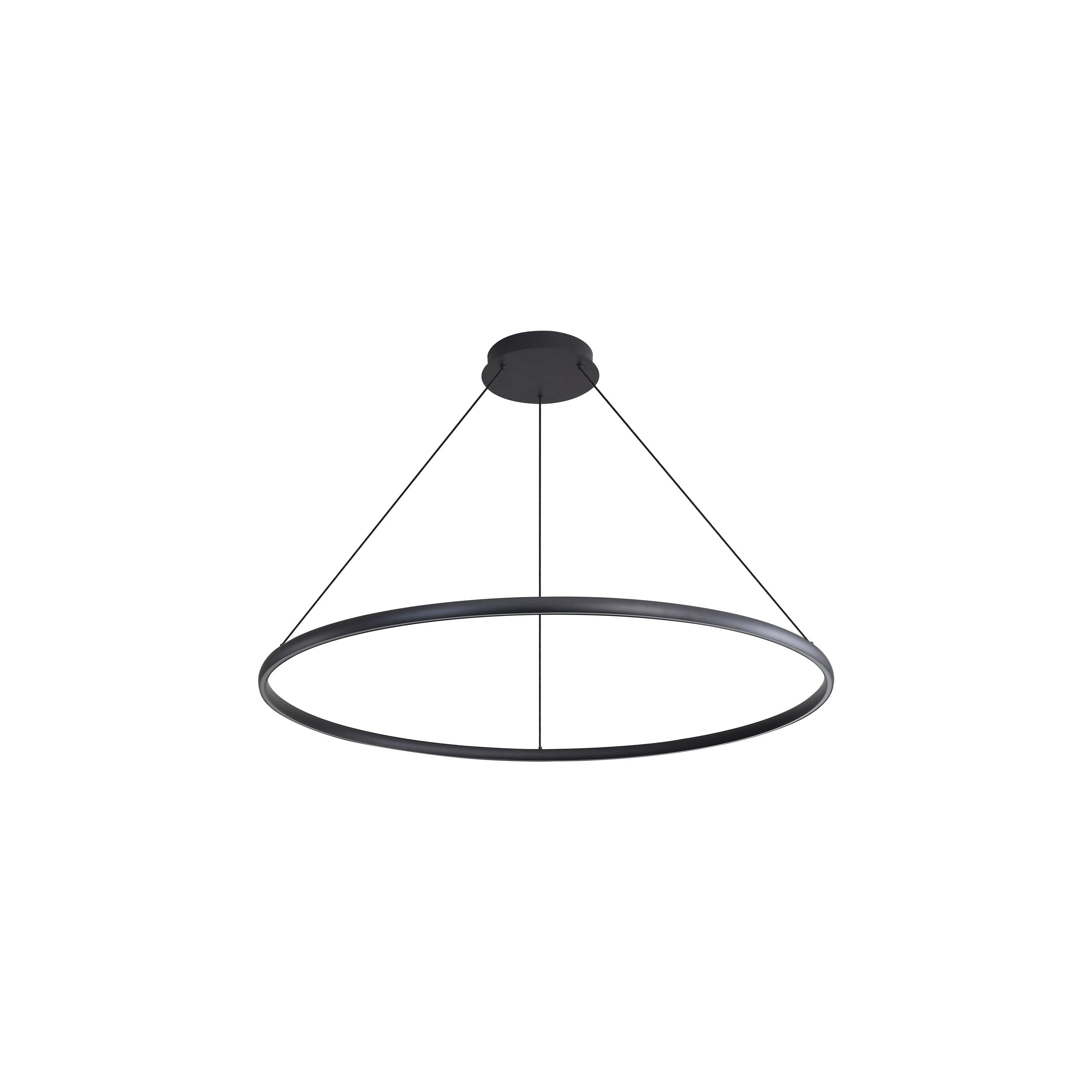 Veritas 35" LED Ring Chandelier in Sand Black - Default Title - Golden Lighting