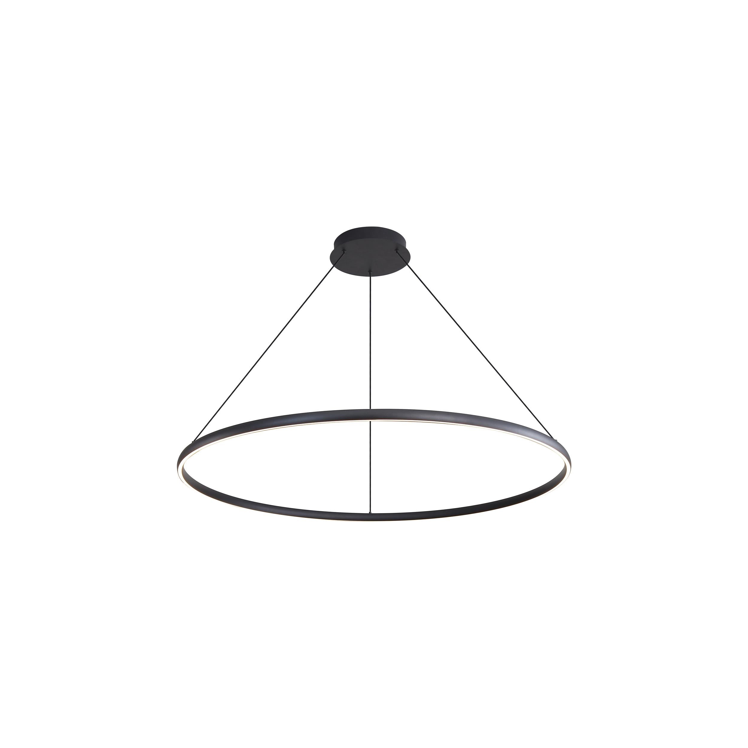 Golden Lighting Veritas Integrated LED 35in Chandelier in Sand Black