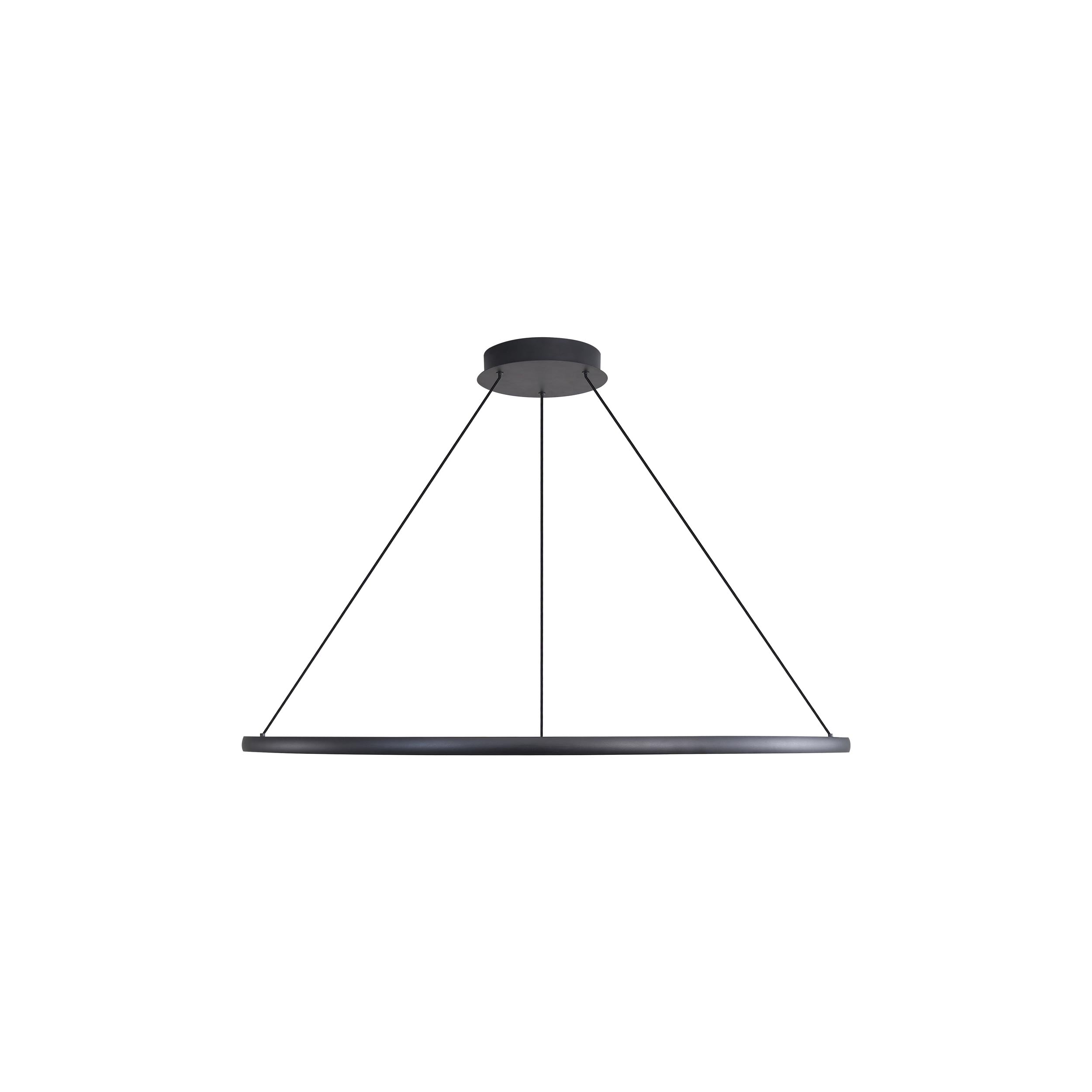 Veritas 35" LED Ring Chandelier in Sand Black - - Golden Lighting