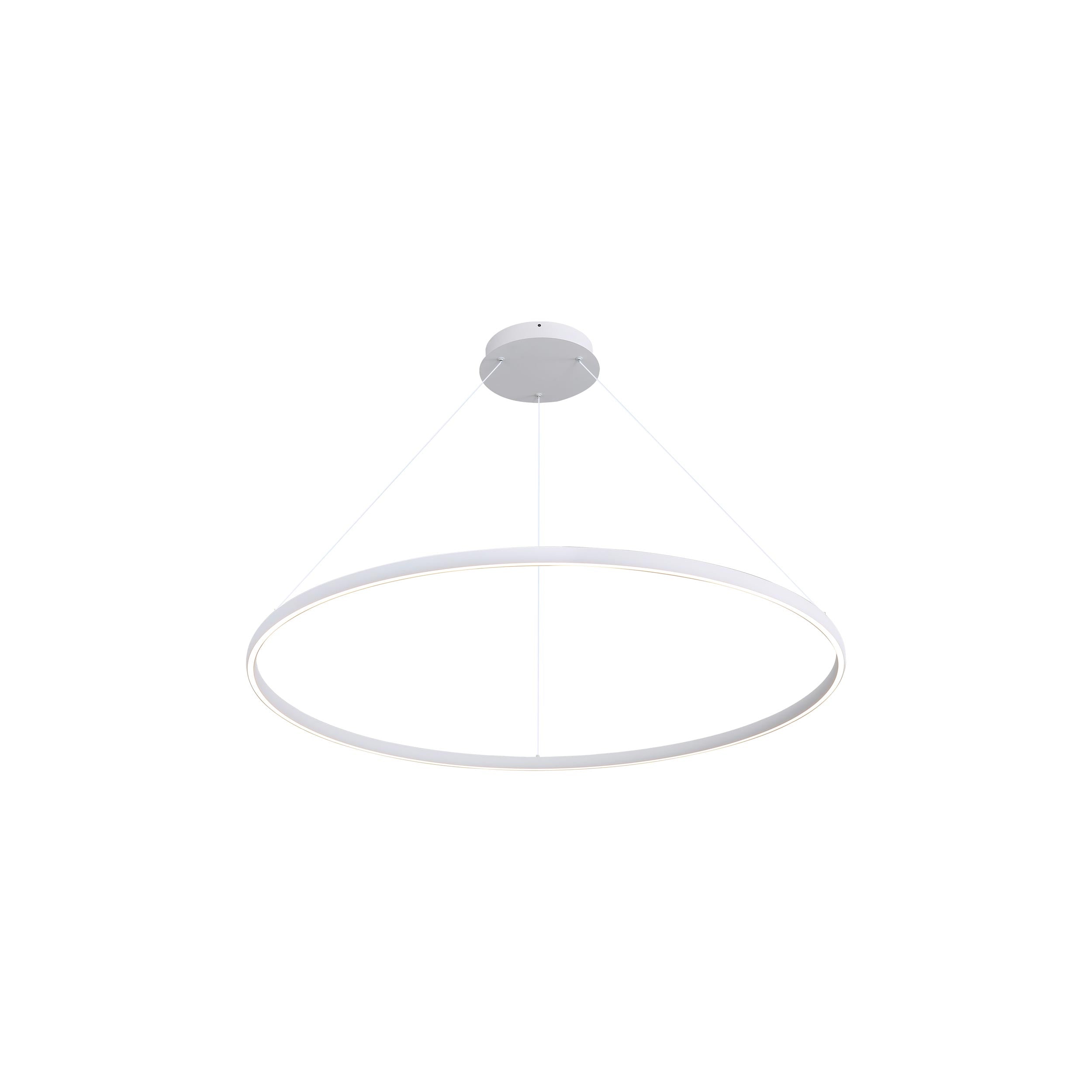 Veritas 35" LED Ring Chandelier in Sand White - Default Title - Golden Lighting