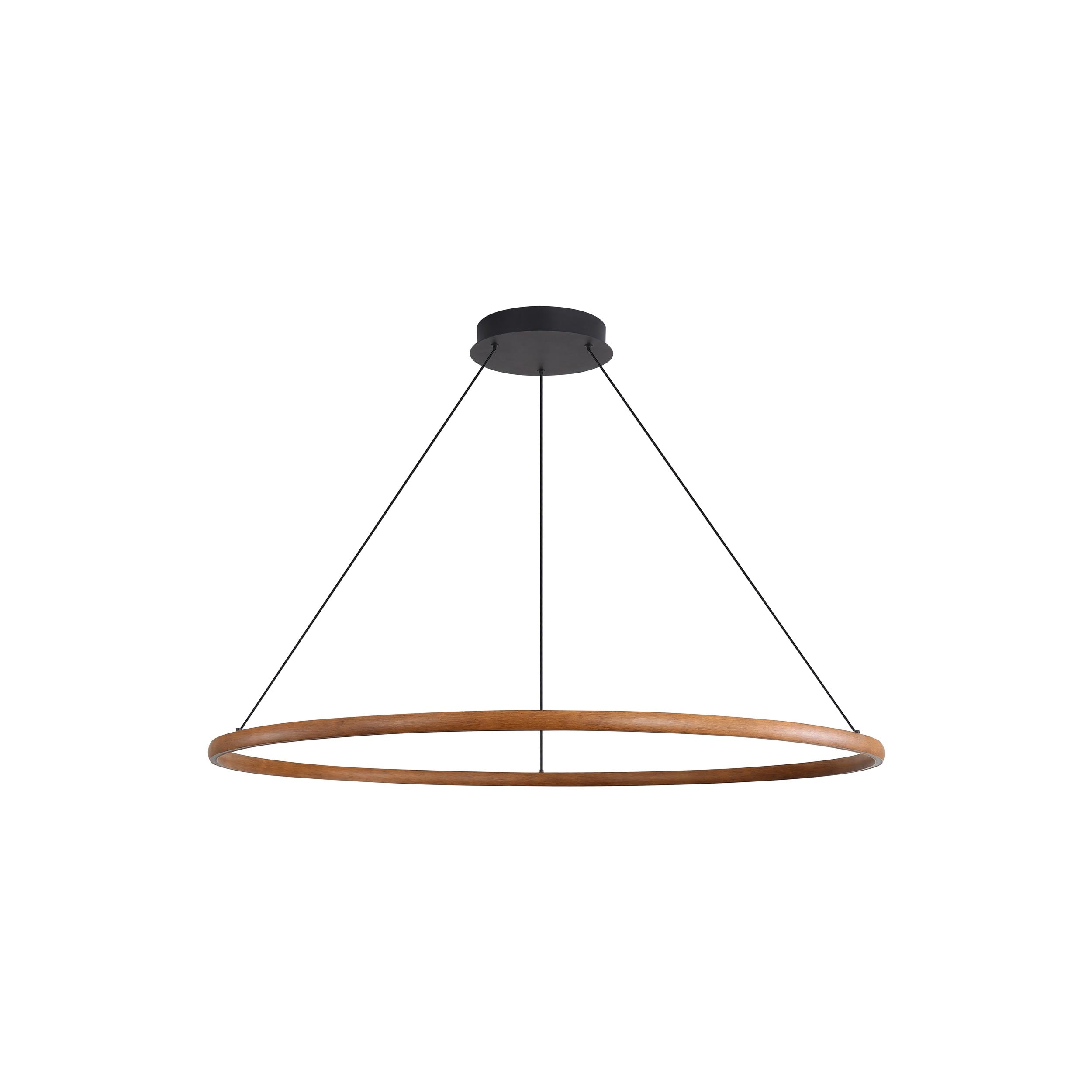 Veritas 47" LED Ring Chandelier in Driftwood - Default Title - Golden Lighting