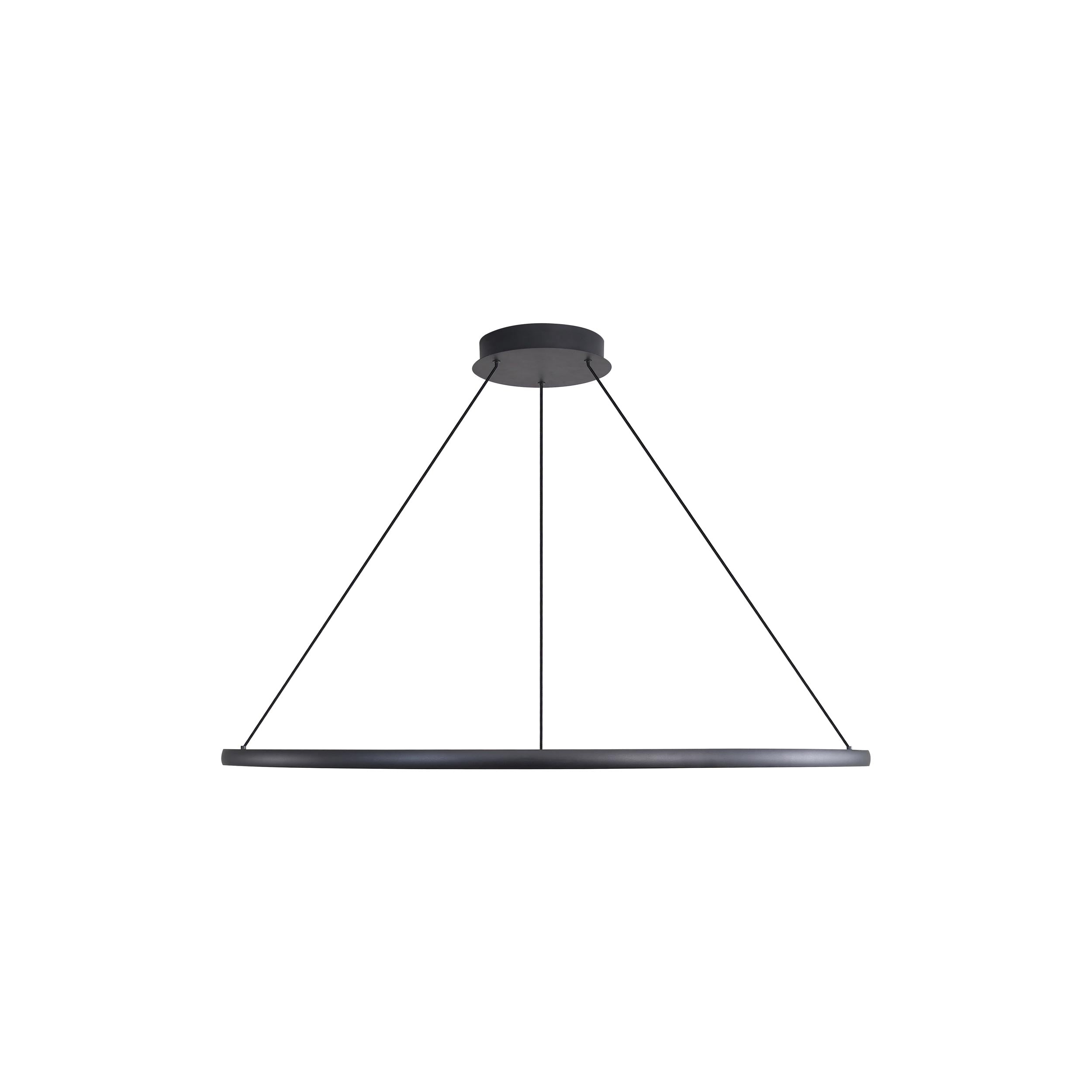 Veritas 47" LED Ring Chandelier in Sand Black - - Golden Lighting