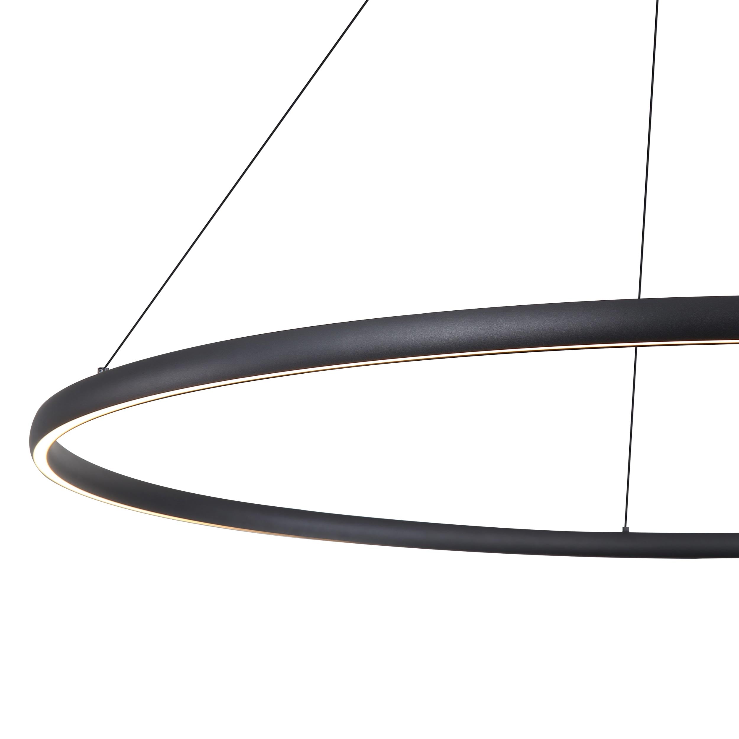 Veritas 47" Bi-directional LED Chandelier in Sand Black - - Golden Lighting
