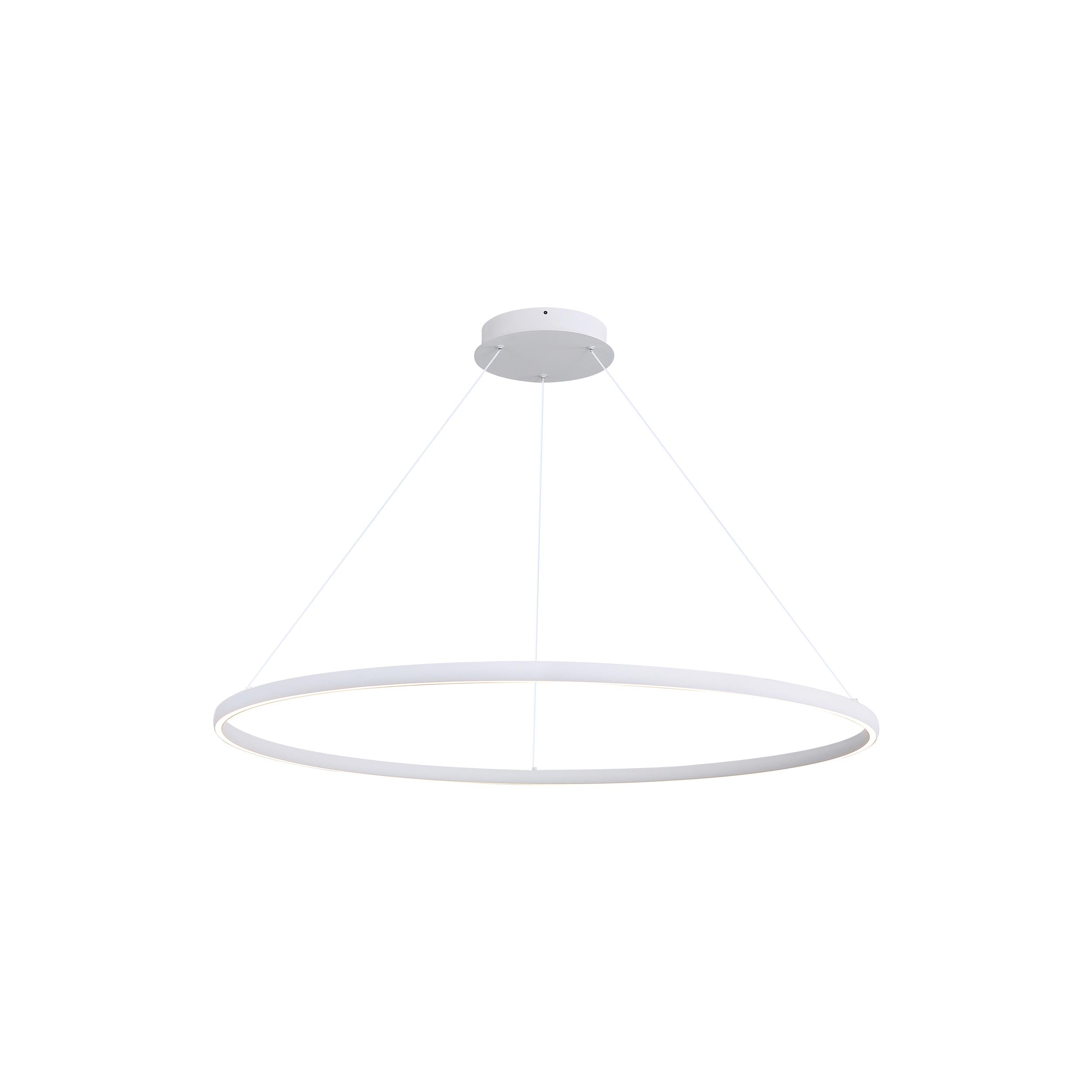 Veritas 47" LED Ring Chandelier in Sand White - Default Title - Golden Lighting