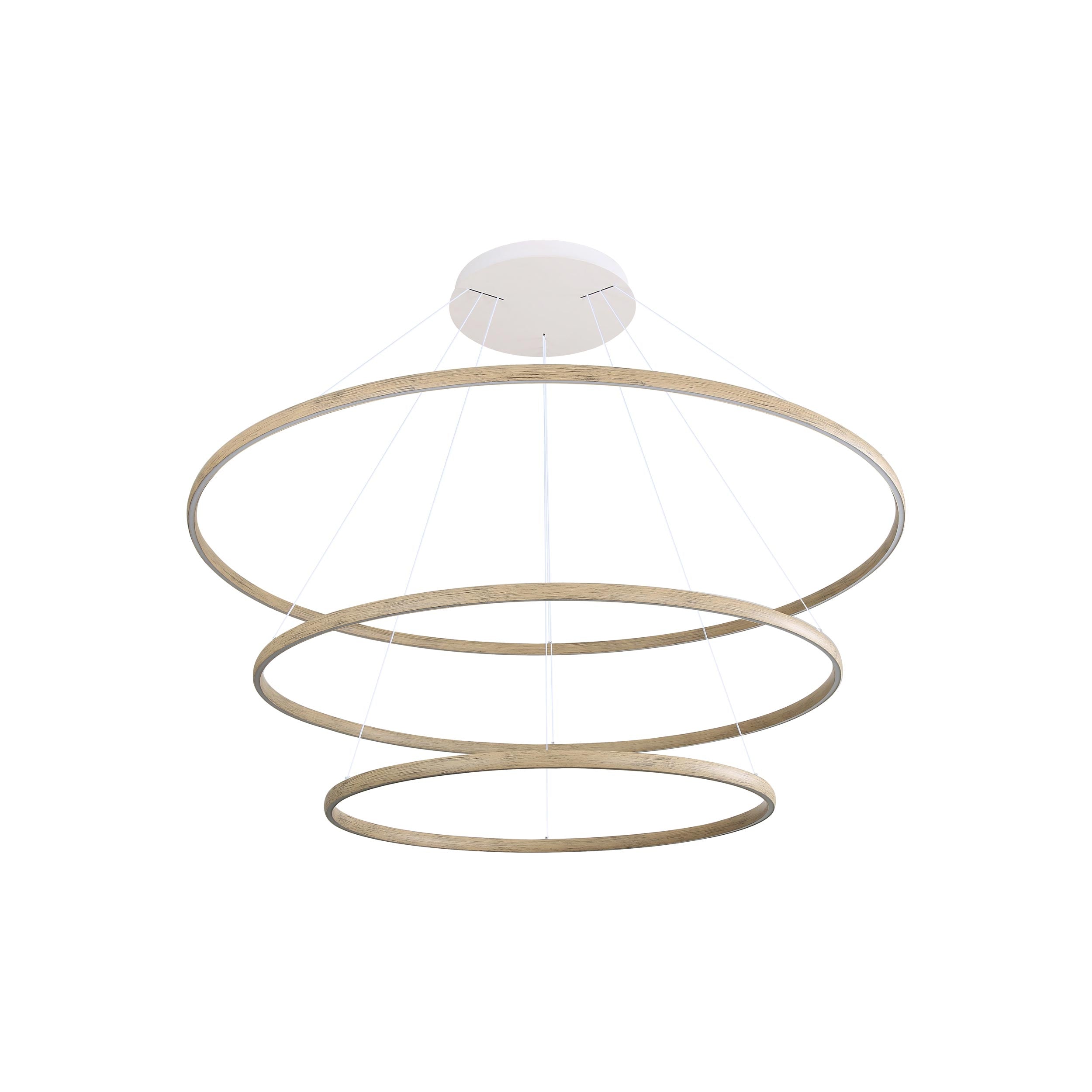 Golden Lighting Veritas Integrated LED 59in 3-tier Chandelier in Driftwood