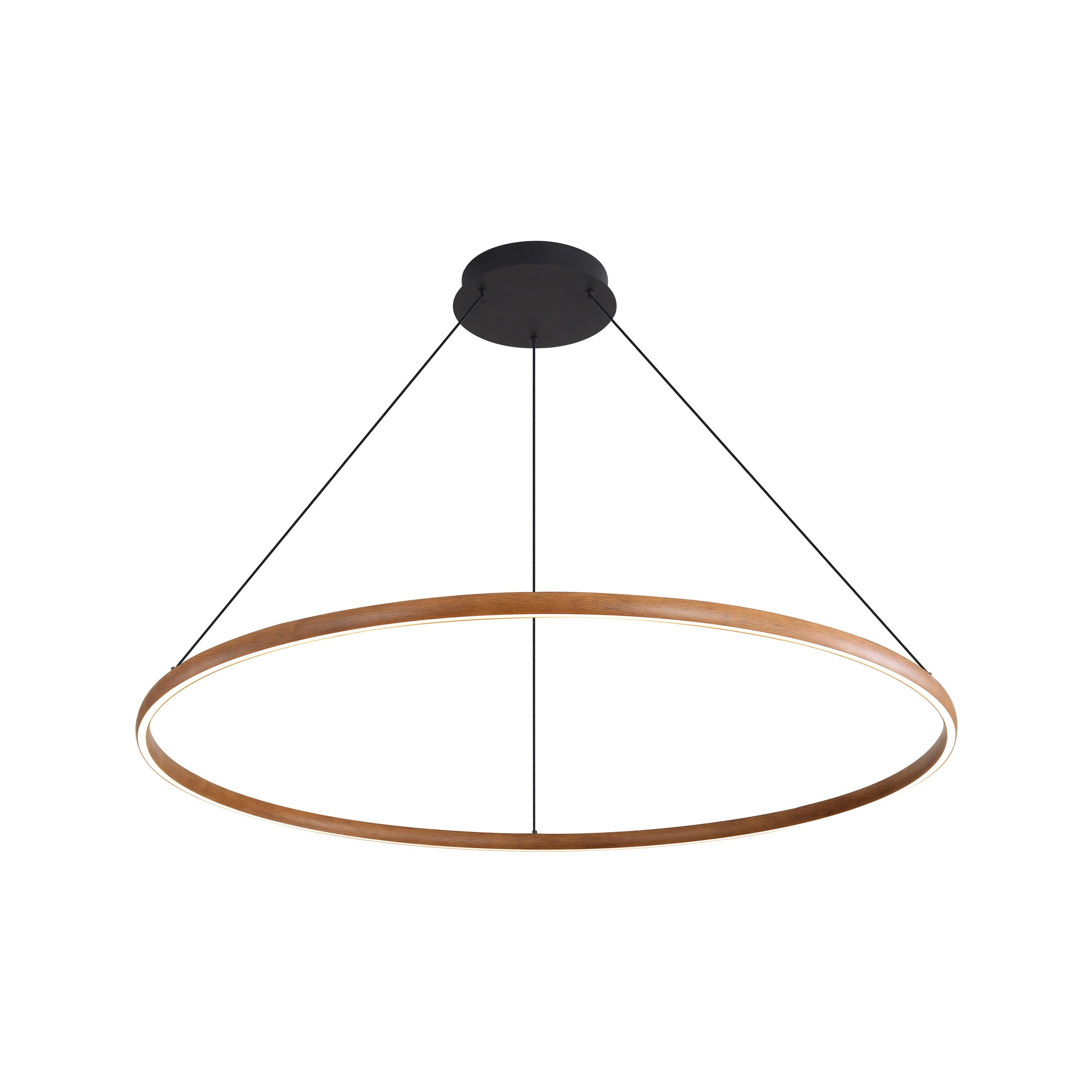 Veritas 59" LED Ring Chandelier in Driftwood - Default Title - Golden Lighting