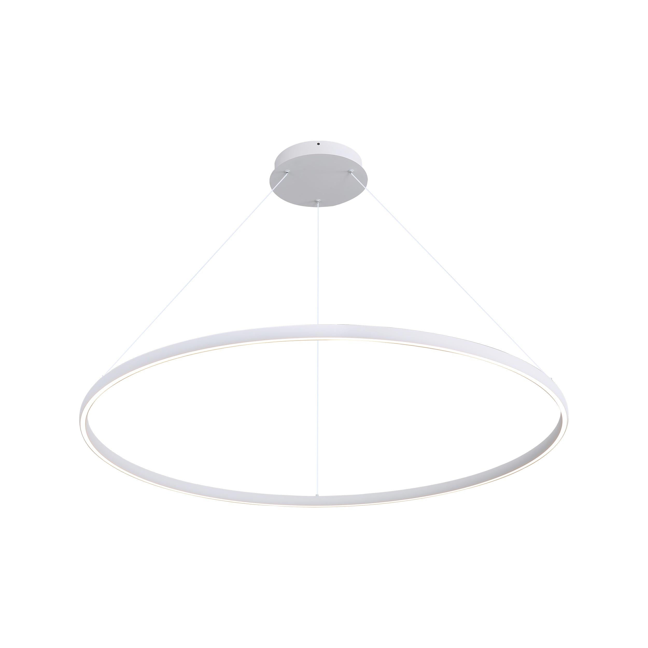 Veritas 59" LED Ring Chandelier in Sand White - Default Title - Golden Lighting
