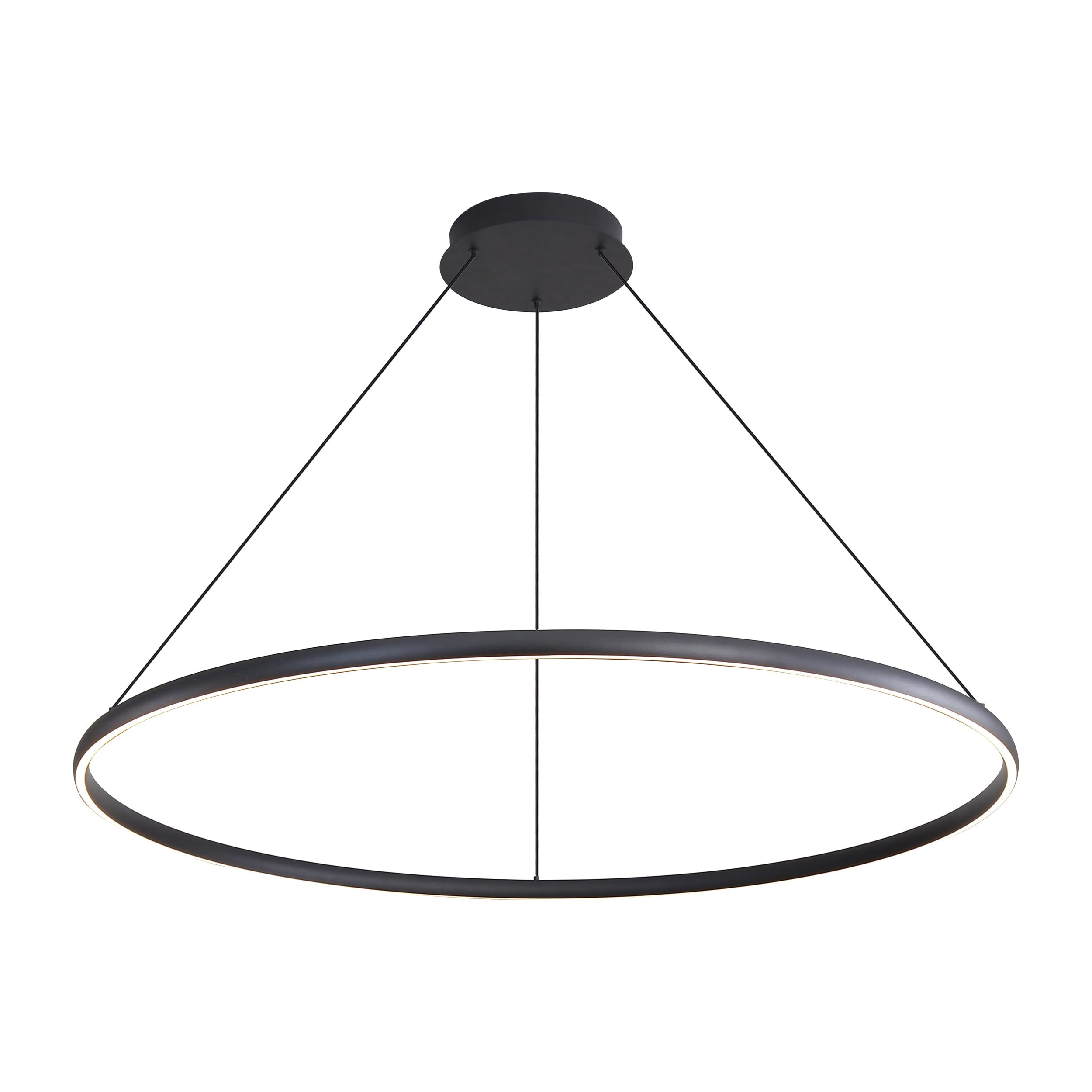 Veritas 71" Bi-directional LED Chandelier in Sand Black - - Golden Lighting