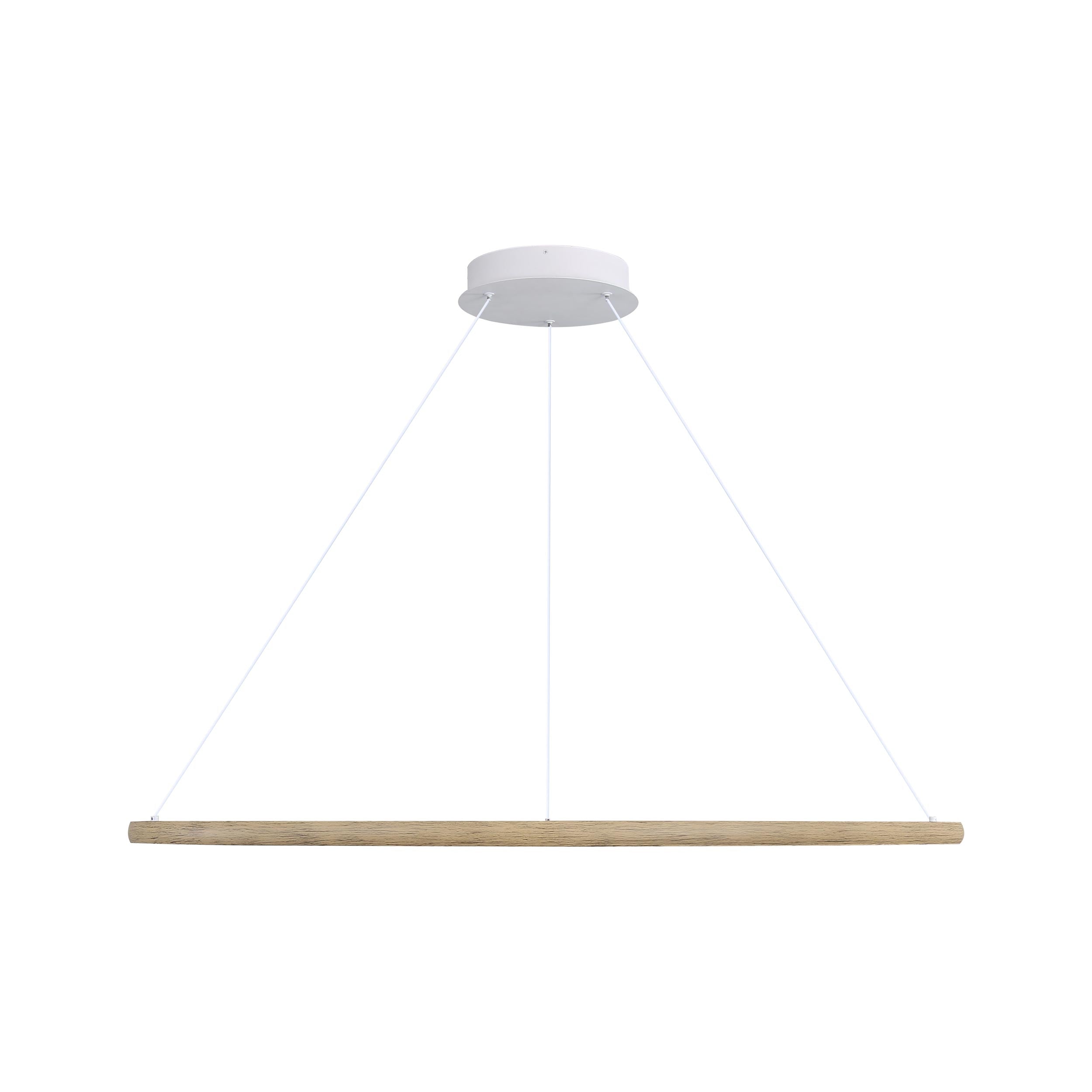 Veritas 71" LED Ring Chandelier in Walnut - - Golden Lighting