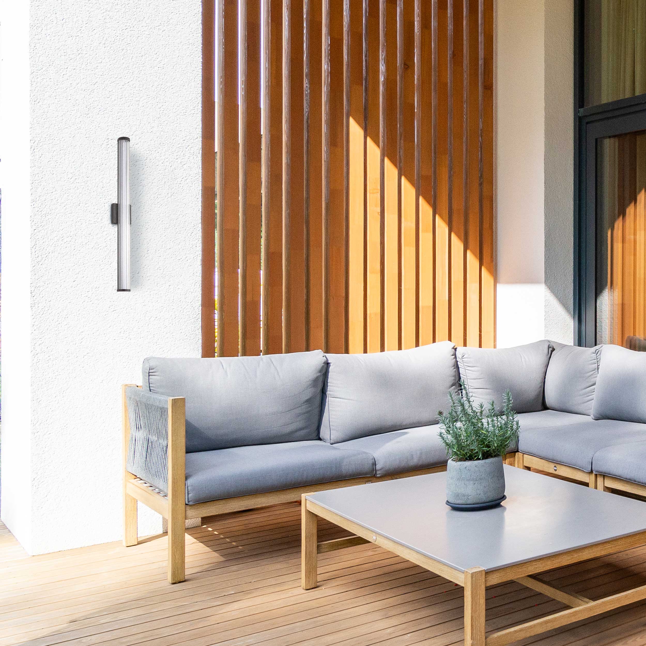 Golden Lighting Rodara Integrated LED 36in Outdoor Wall in Matte Black