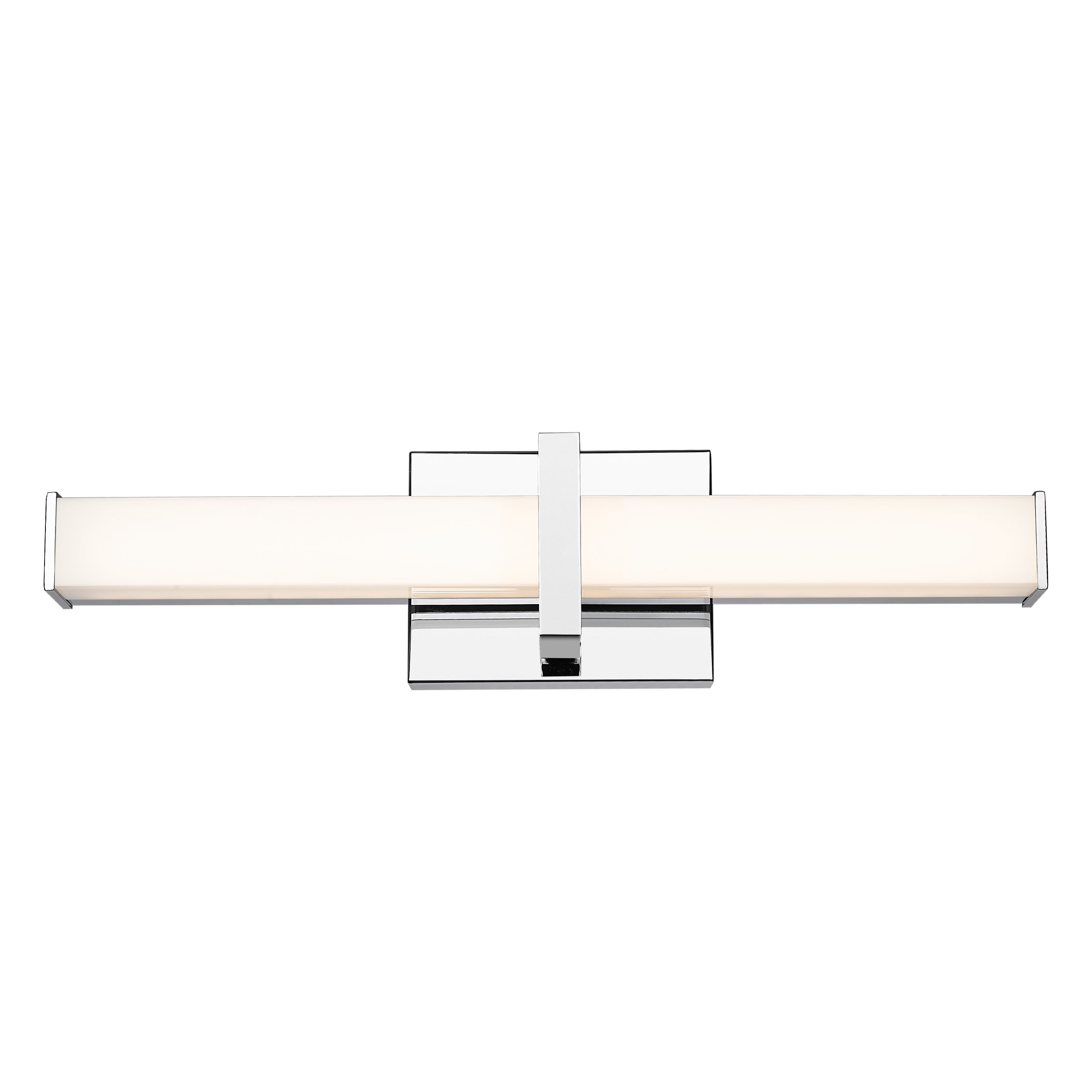 Elon 1-Light Vanity Light in Chrome with Opal Glass - Default Title - Golden Lighting