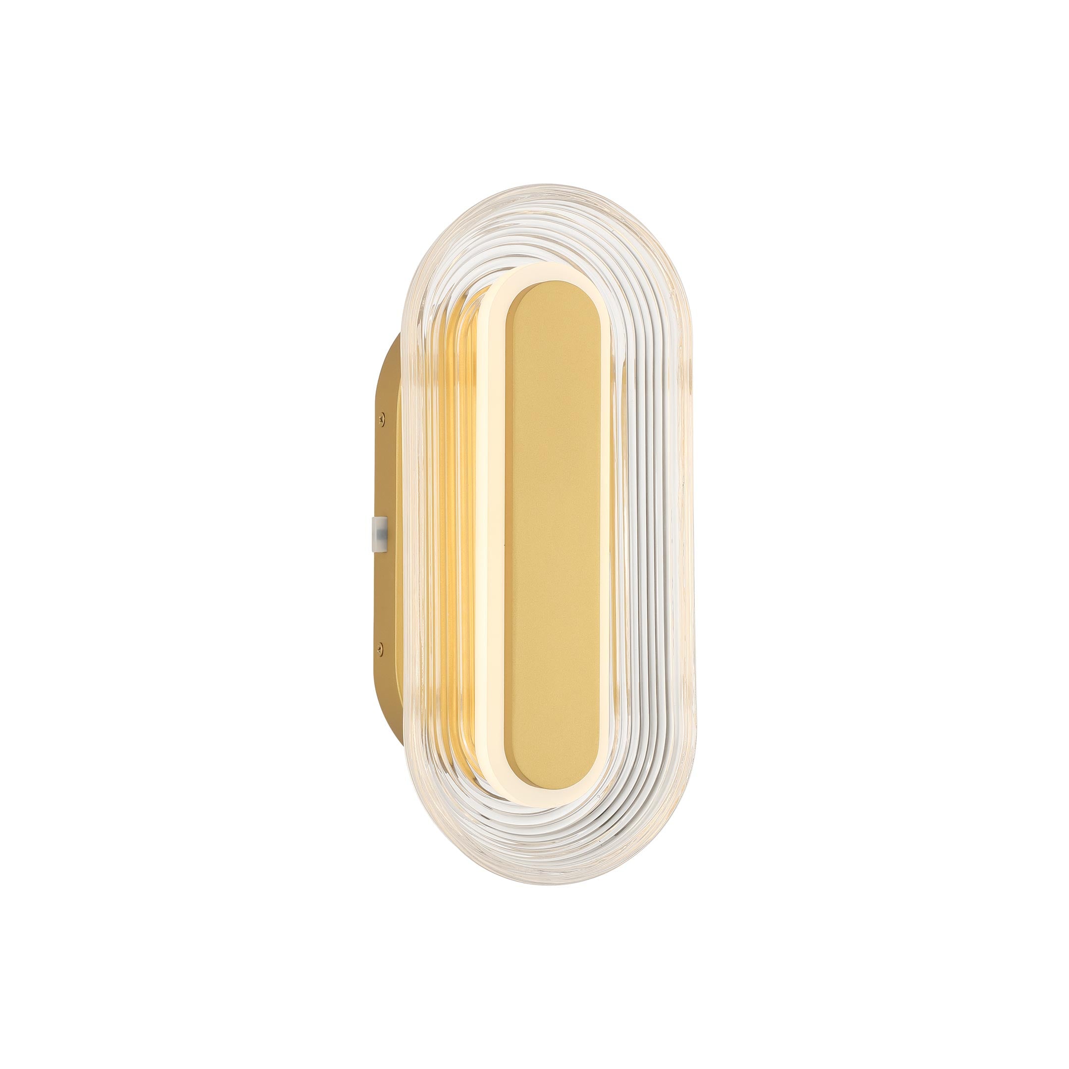 Plexus Integrated LED 13" Outdoor Wall in Satin Brushed Gold